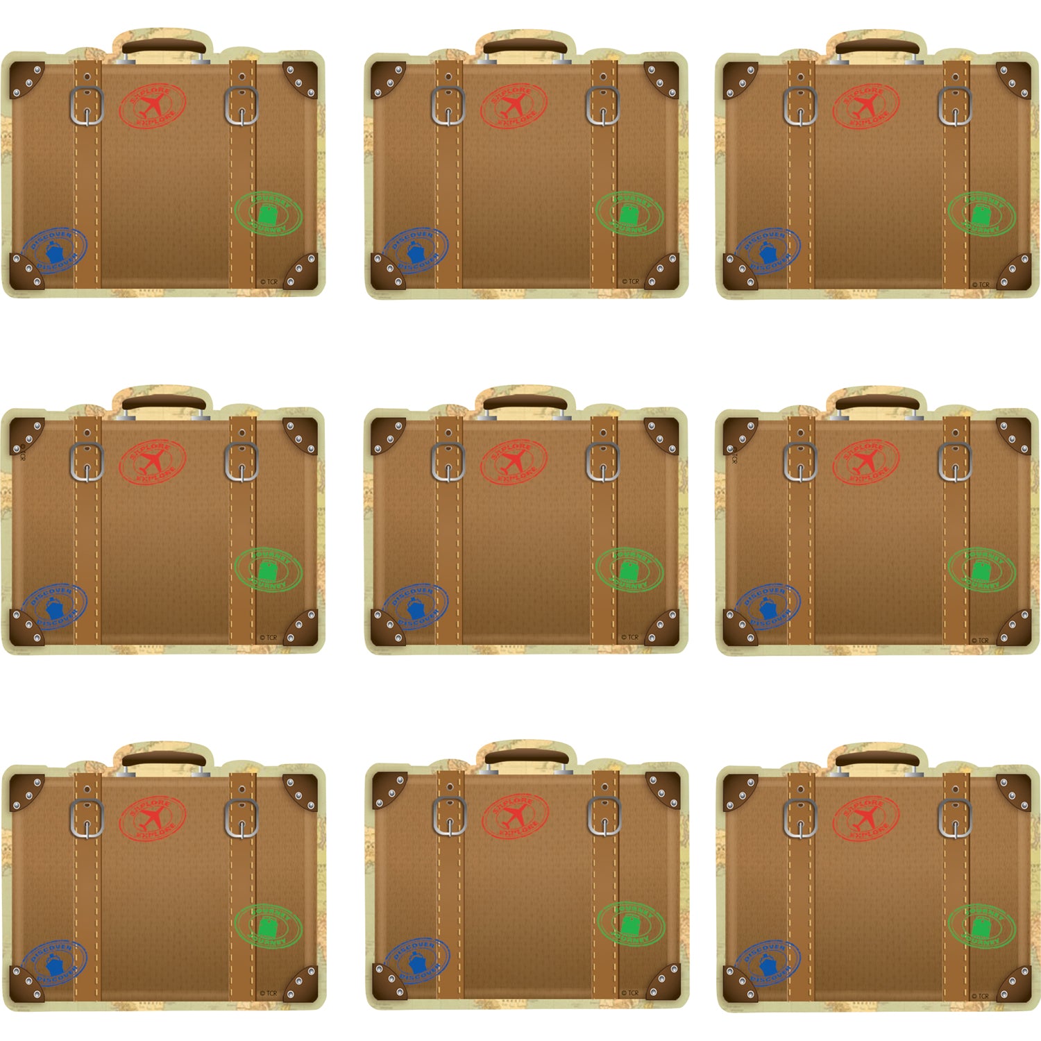 Travel the Map Luggage Mini Accents
