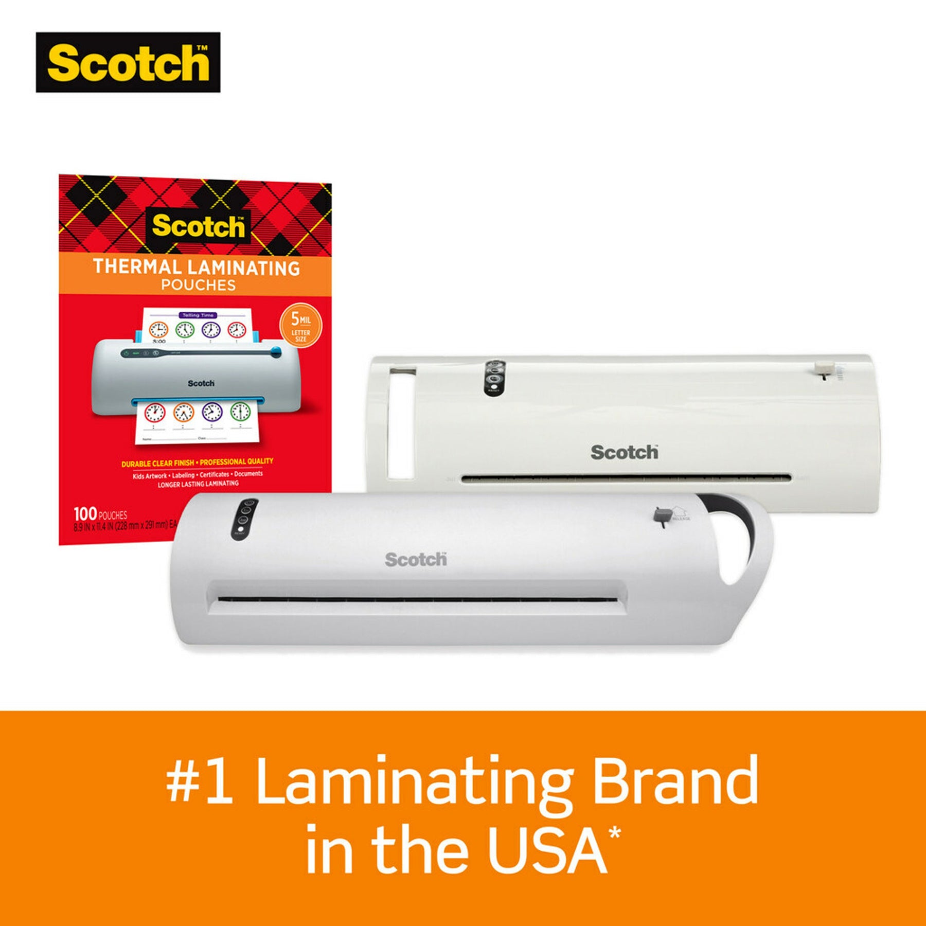 Thermal Laminating Pouches, 5 mil Size, Pack of 50