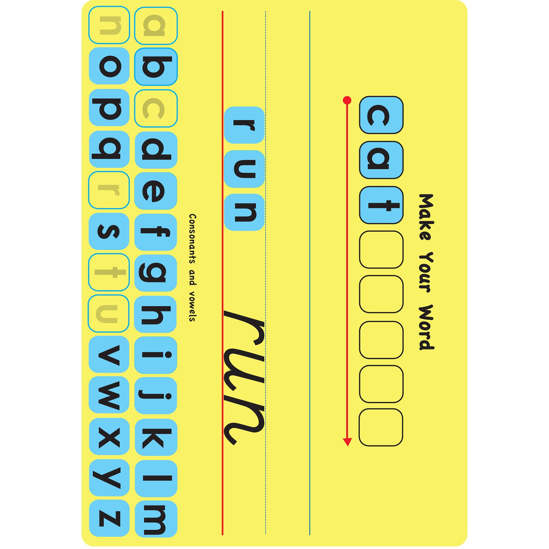 Touch-Stik™ Phonics Tiles & Mat, Make Your Word Set, 104 Tiles