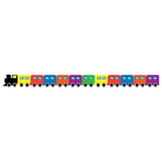 Border - 12 Strips Ea. 3"x36" - Trains Die-Cut