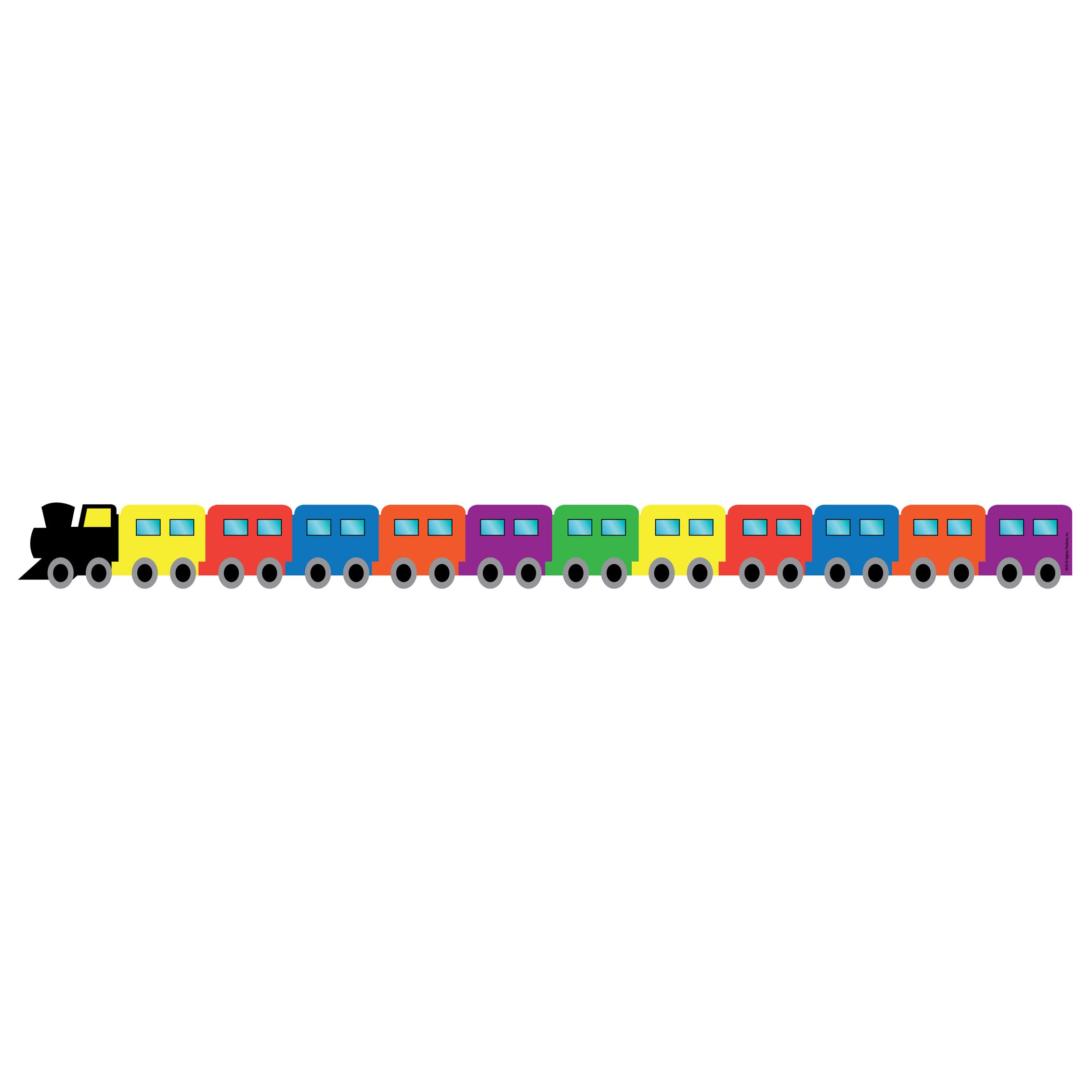 Border - 12 Strips Ea. 3"x36" - Trains Die-Cut
