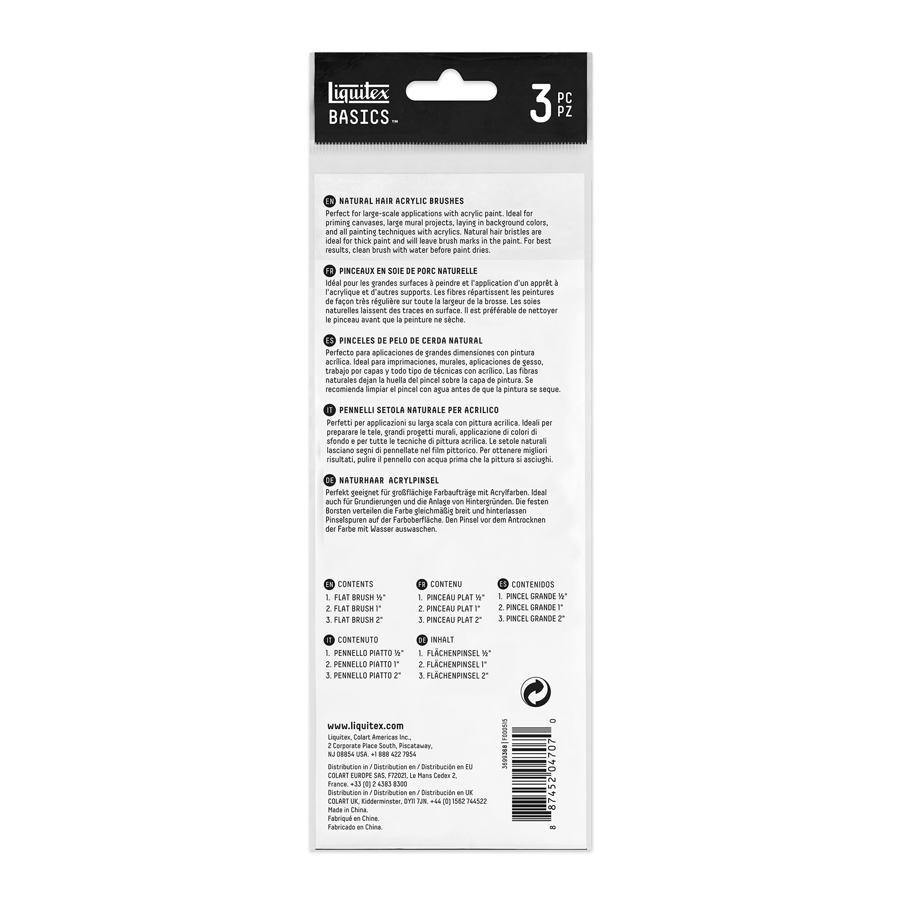 BASICS Large Scale Brush Set - Natural Hair (x3)