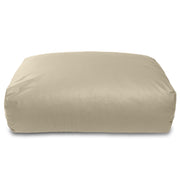 Atrium Collection Lino Ottoman - Oversized Large Couch Ottoman & Foam-Filled Lounger - Faux Leather - Natural Beige