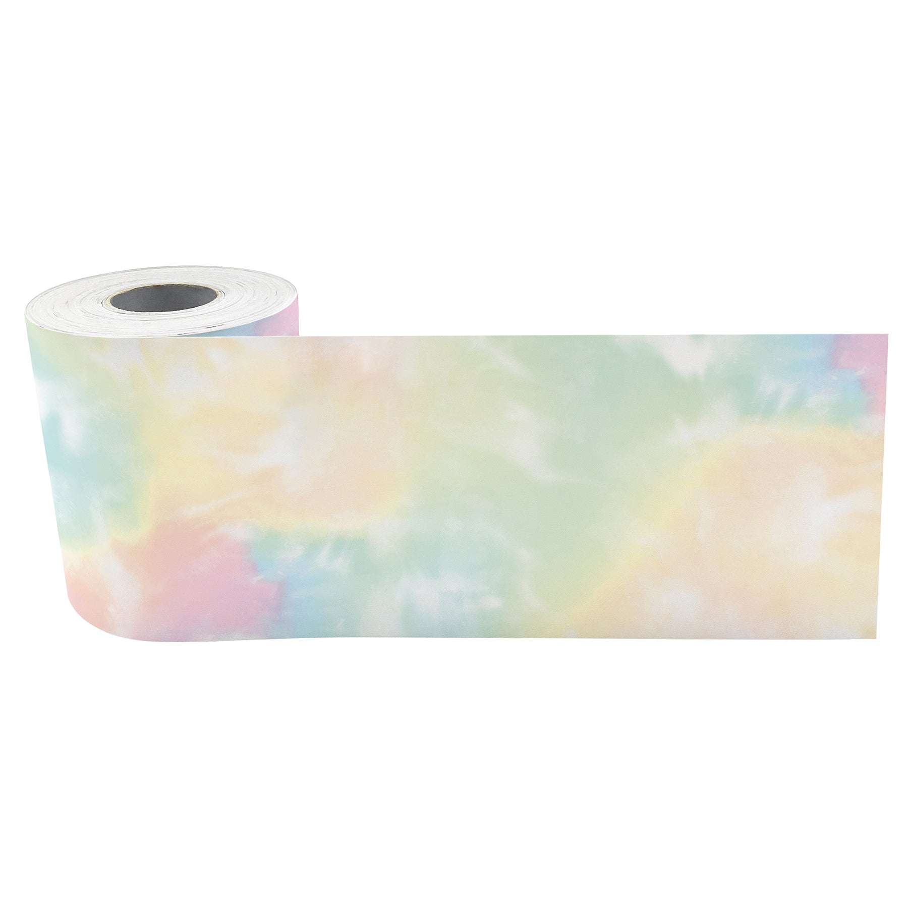 Pastel Pop Tie-Dye Straight Rolled Border Trim, 50 Feet