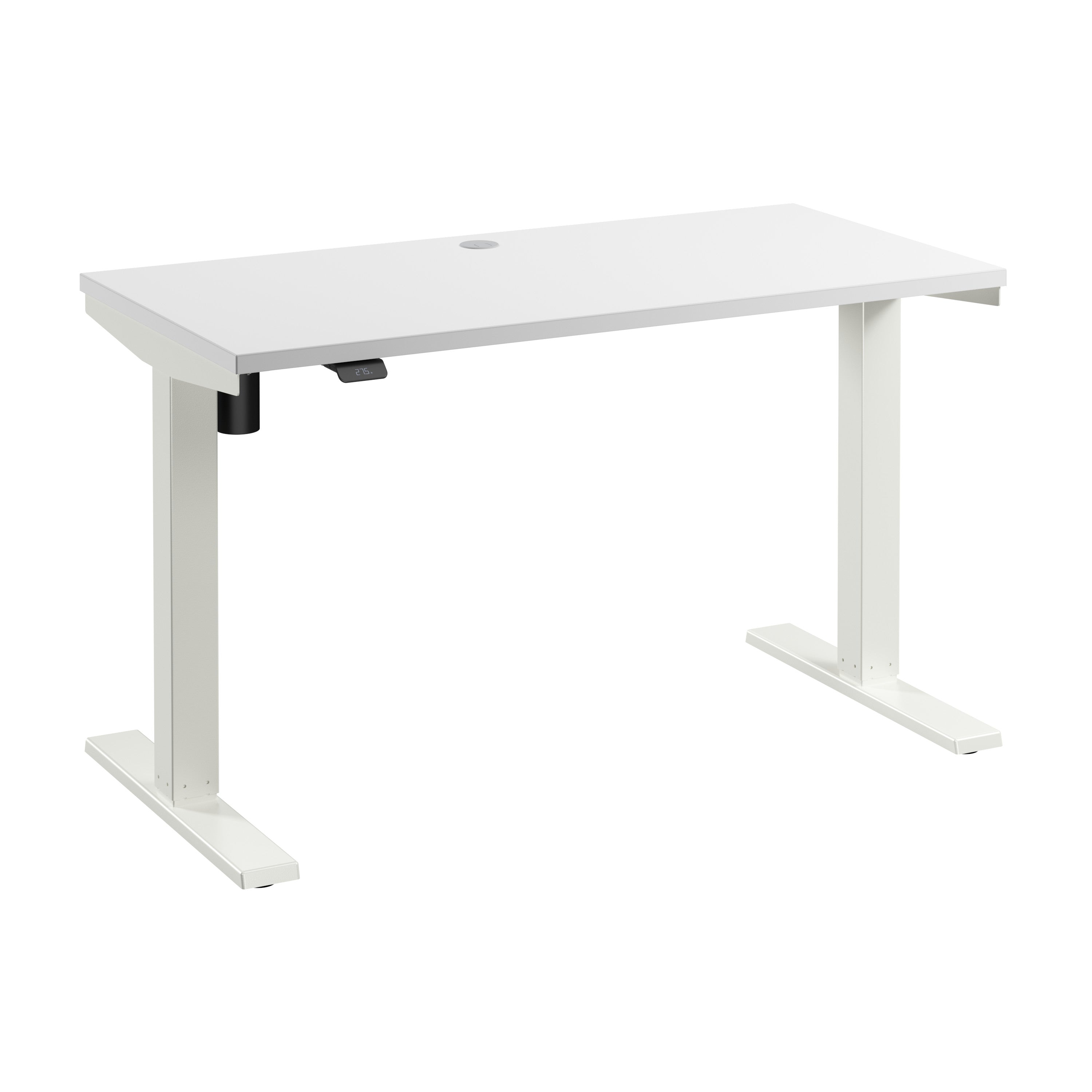 Bush Business Furniture Move 40 Series 48W x 24D Electric Height Adjustable Standing Desk in White with White Base - 47.6" Width x 23.35" Depth x 28.17" Height