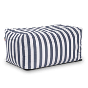 Jaxx Leon Outdoor Bean Bag Ottoman, Navy Striped