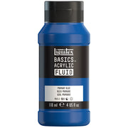 LQ BASICS Acrylic Fluid 118ml Bottle -  Primary Blue
