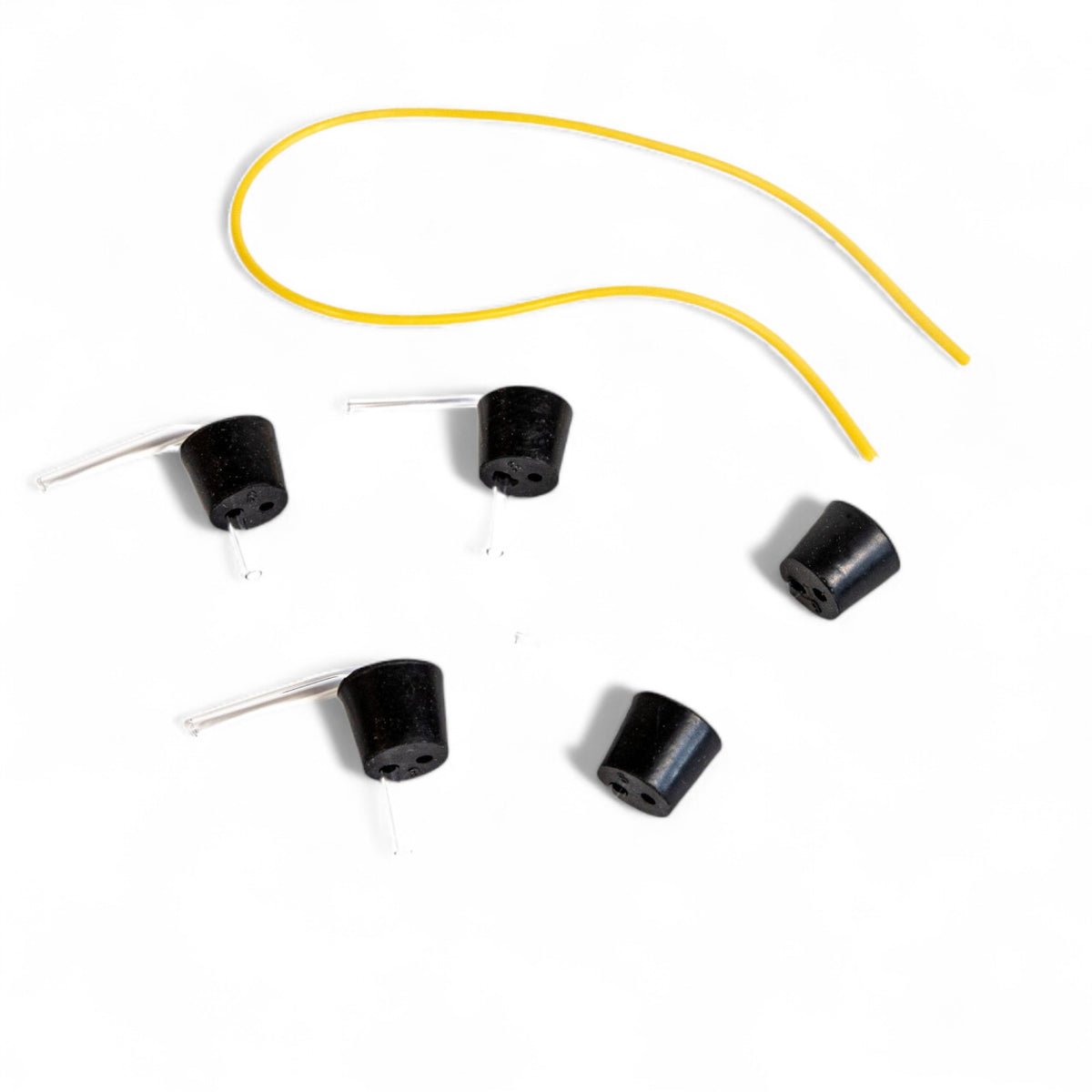 Connector Kit, Right Angle Glass, Size 6 Stopper 2-Hole, 24 in. Latex Tubing