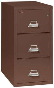 1 Hour Fire Resistant File Cabinet - 3 Drawer Letter 31" depth (Brown)