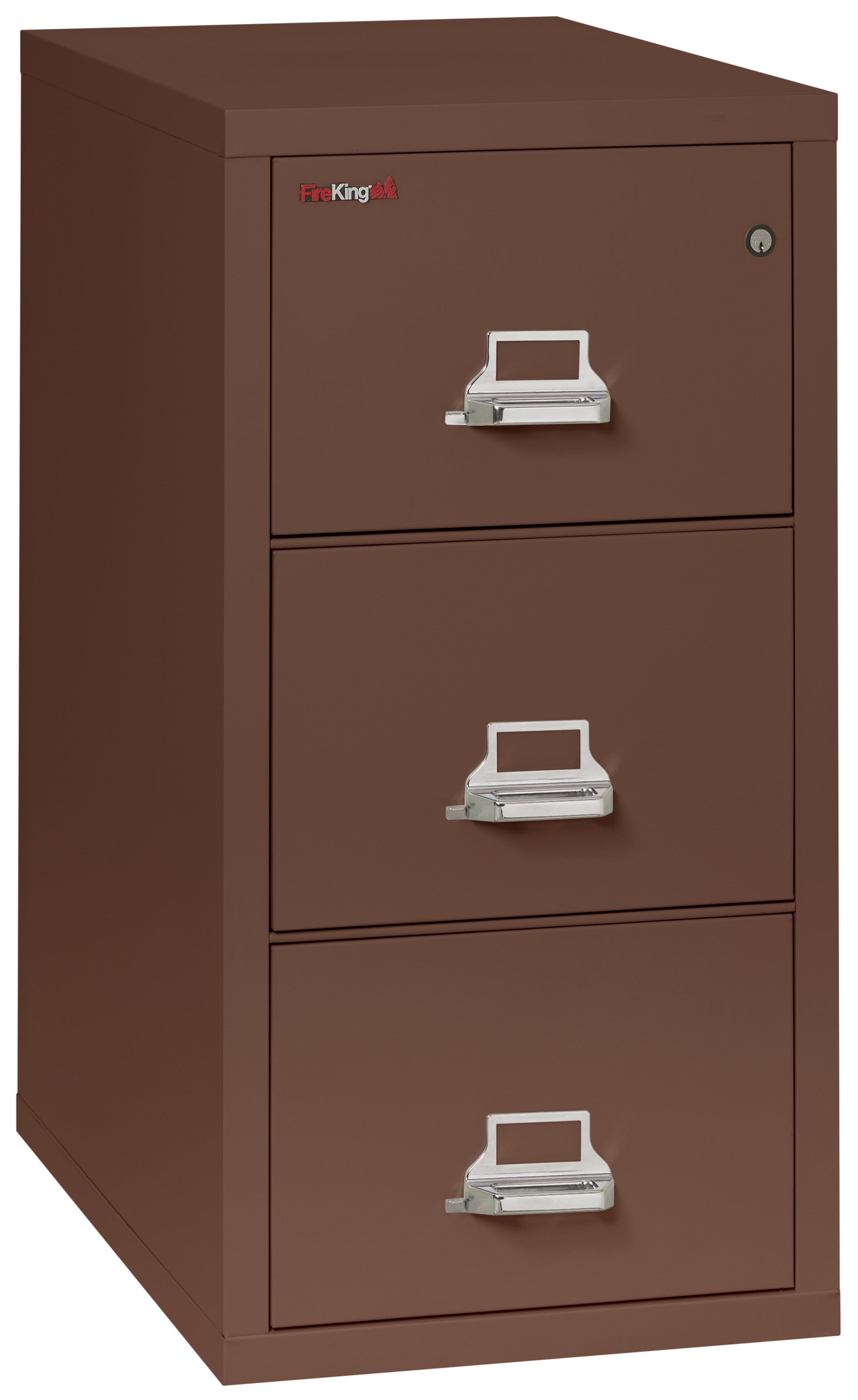 1 Hour Fire Resistant File Cabinet - 3 Drawer Letter 31" depth (Brown)