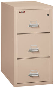1 Hour Fire Resistant File Cabinet - 3 Drawer Letter 31" depth (Champagne)