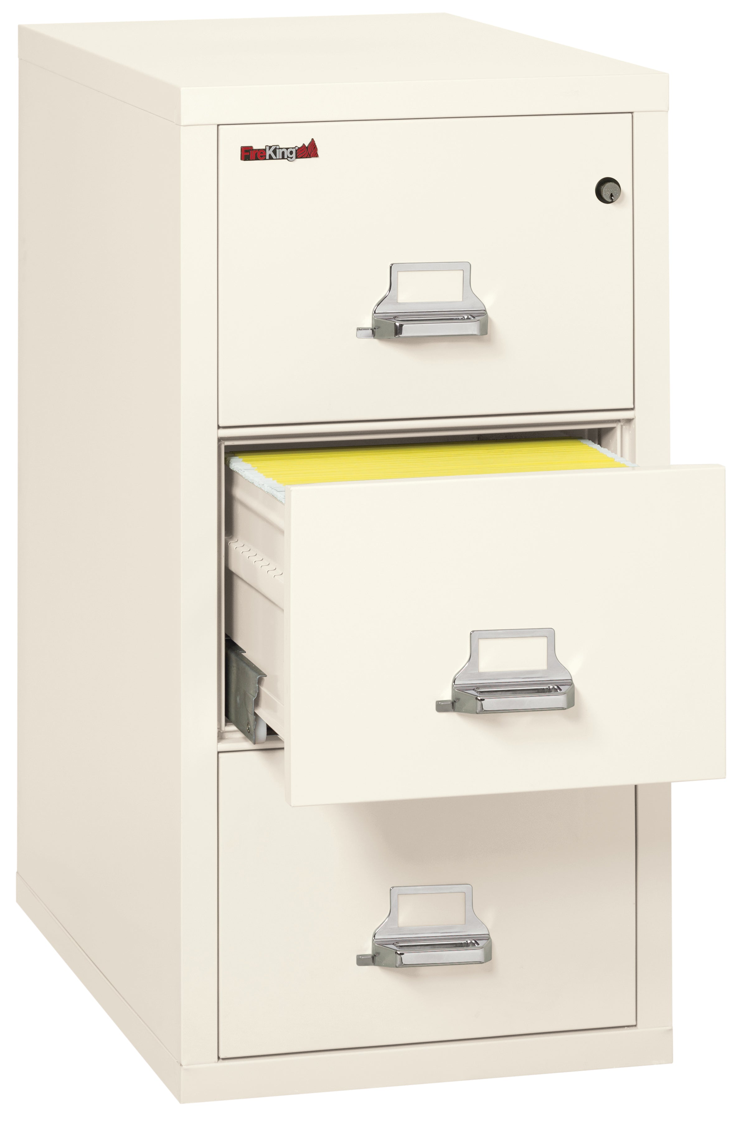 1 Hour Fire Resistant File Cabinet - 3 Drawer Letter 31" depth (Ivory White)