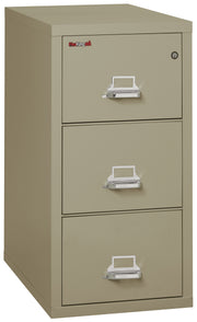 1 Hour Fire Resistant File Cabinet - 3 Drawer Letter 31" depth (Pewter)