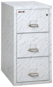 1 Hour Fire Resistant File Cabinet - 3 Drawer Letter 31" depth (Calcutta Marble)