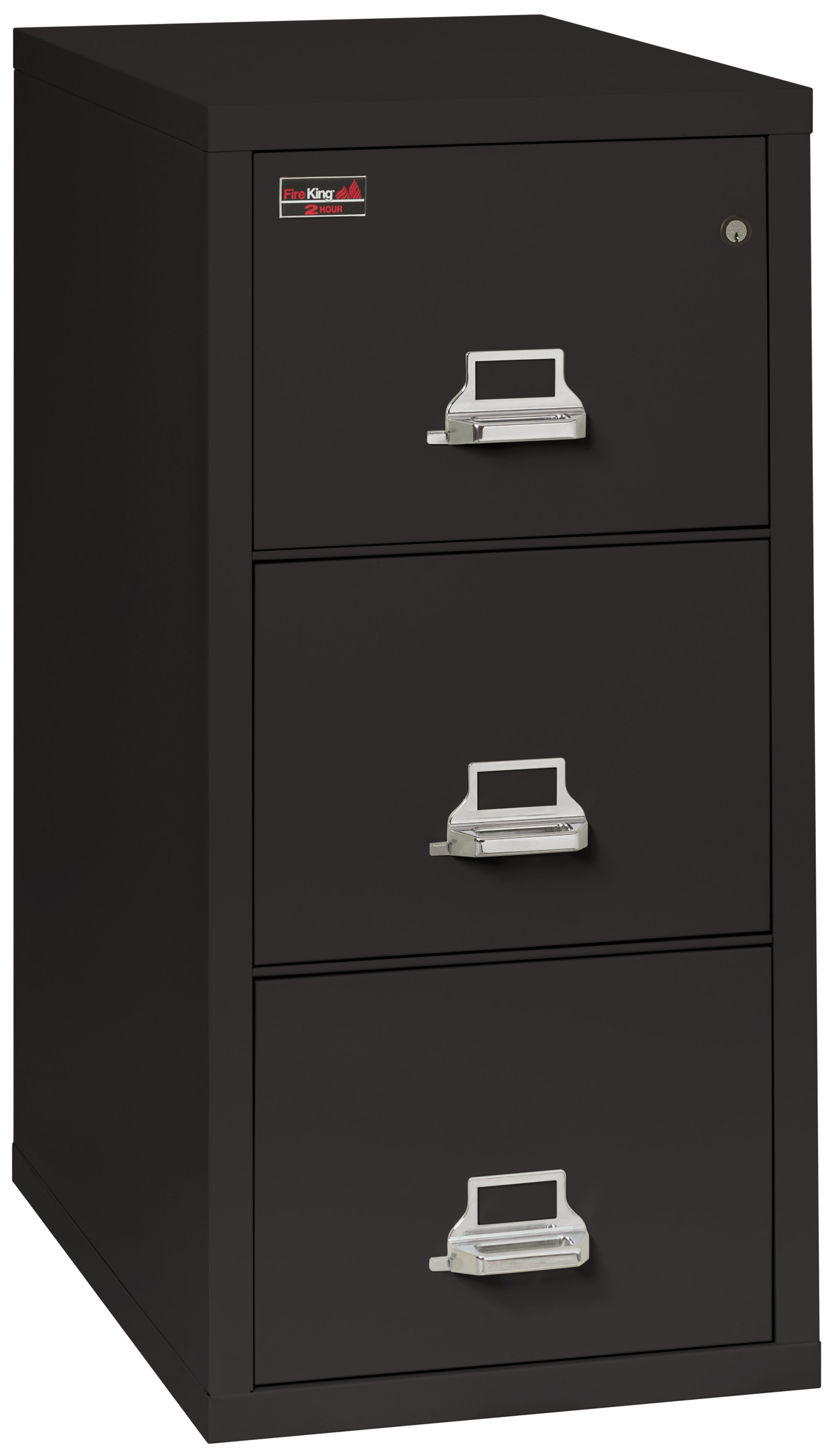 2 Hour Fire Resistant File Cabinet - 3 Drawer Letter 31" depth (Black)