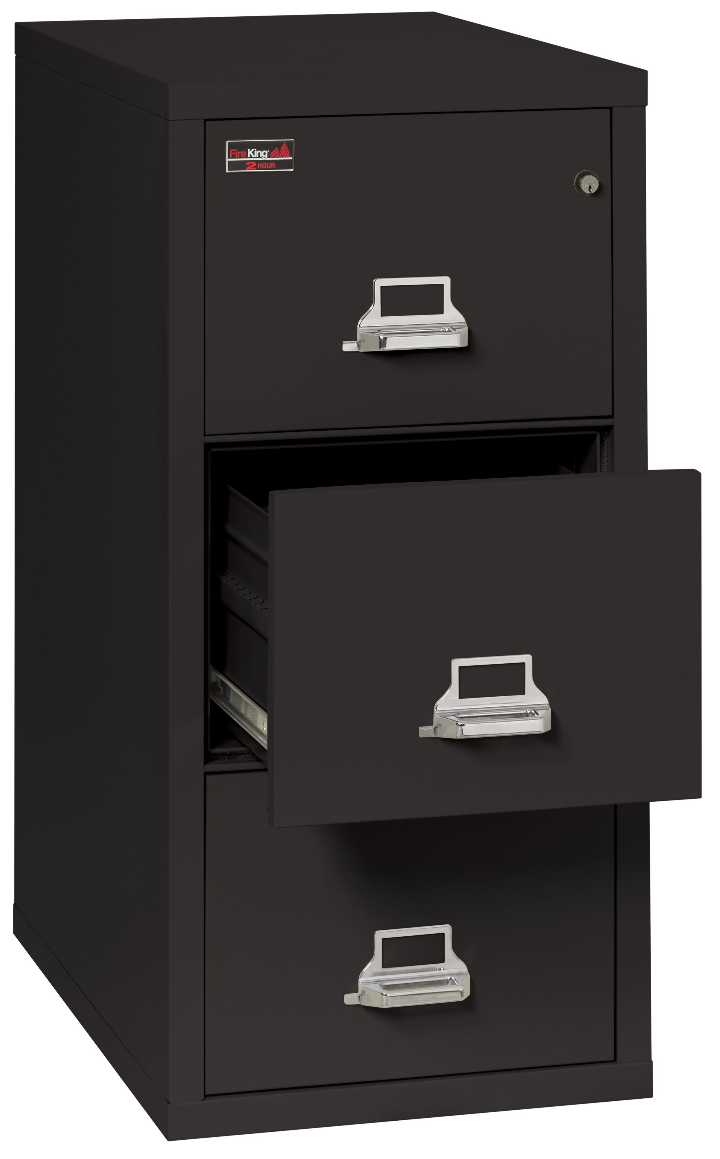 2 Hour Fire Resistant File Cabinet - 3 Drawer Letter 31" depth (Black)