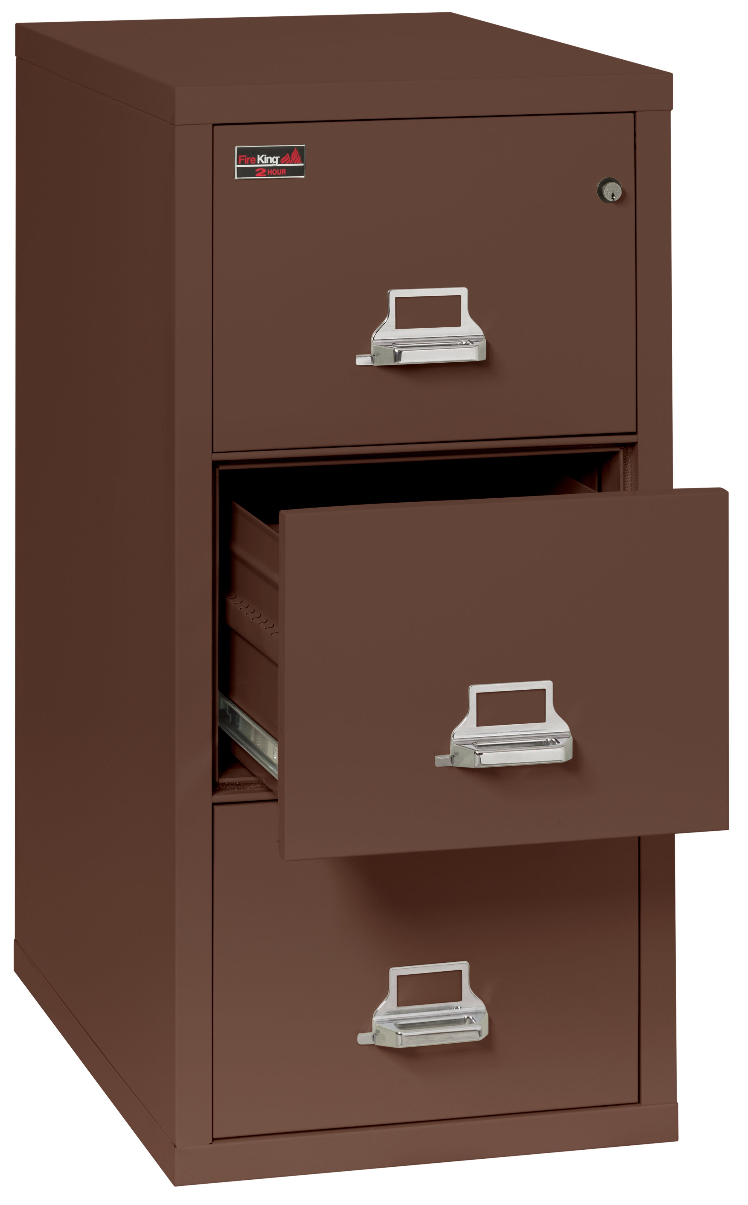 2 Hour Fire Resistant File Cabinet - 3 Drawer Letter 31" depth (Brown)