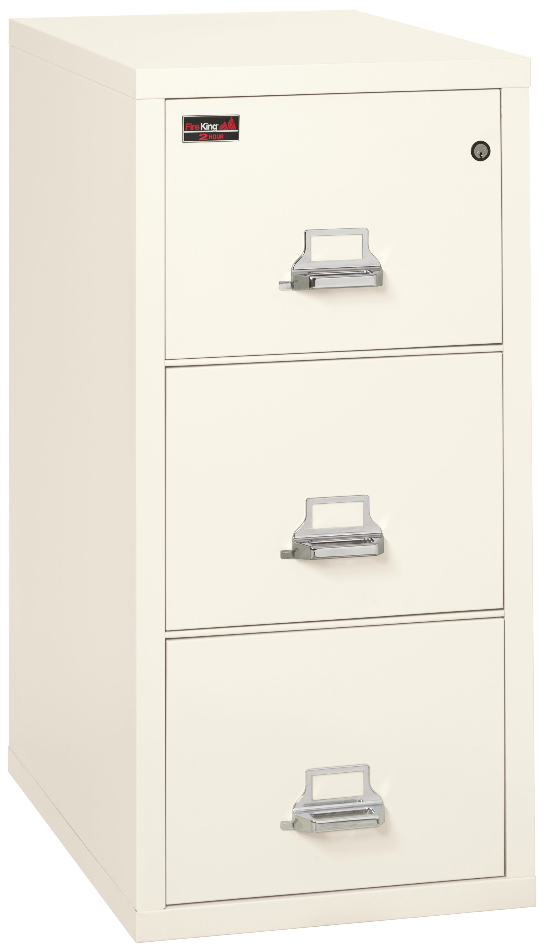2 Hour Fire Resistant File Cabinet - 3 Drawer Letter 31" depth (Ivory White)