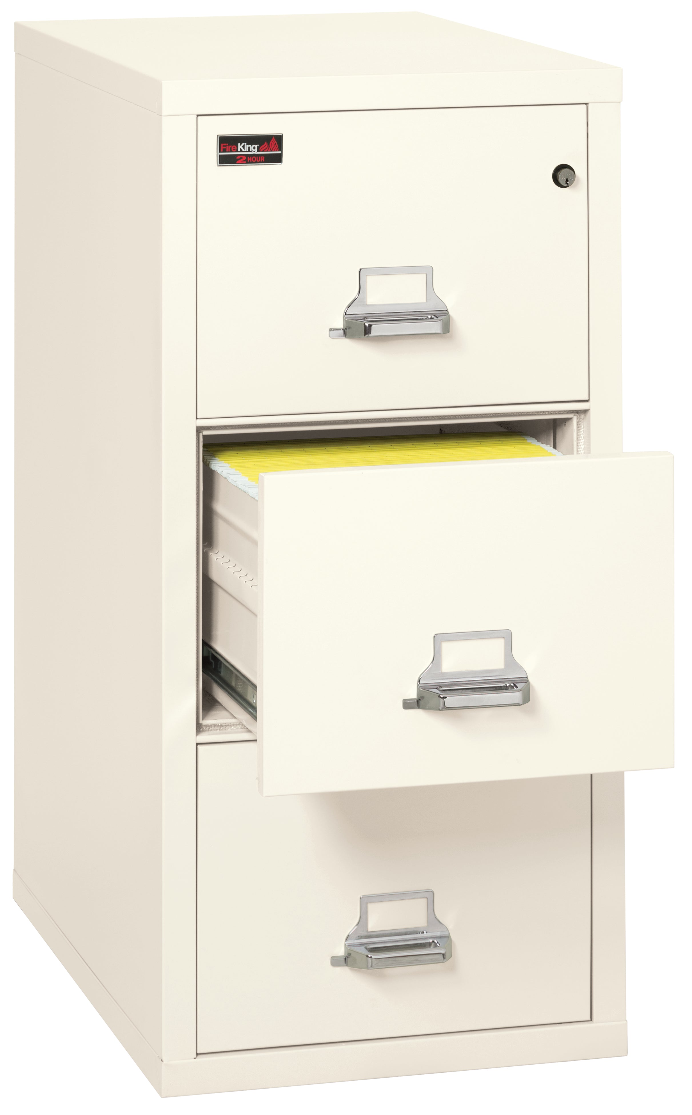 2 Hour Fire Resistant File Cabinet - 3 Drawer Letter 31" depth (Ivory White)