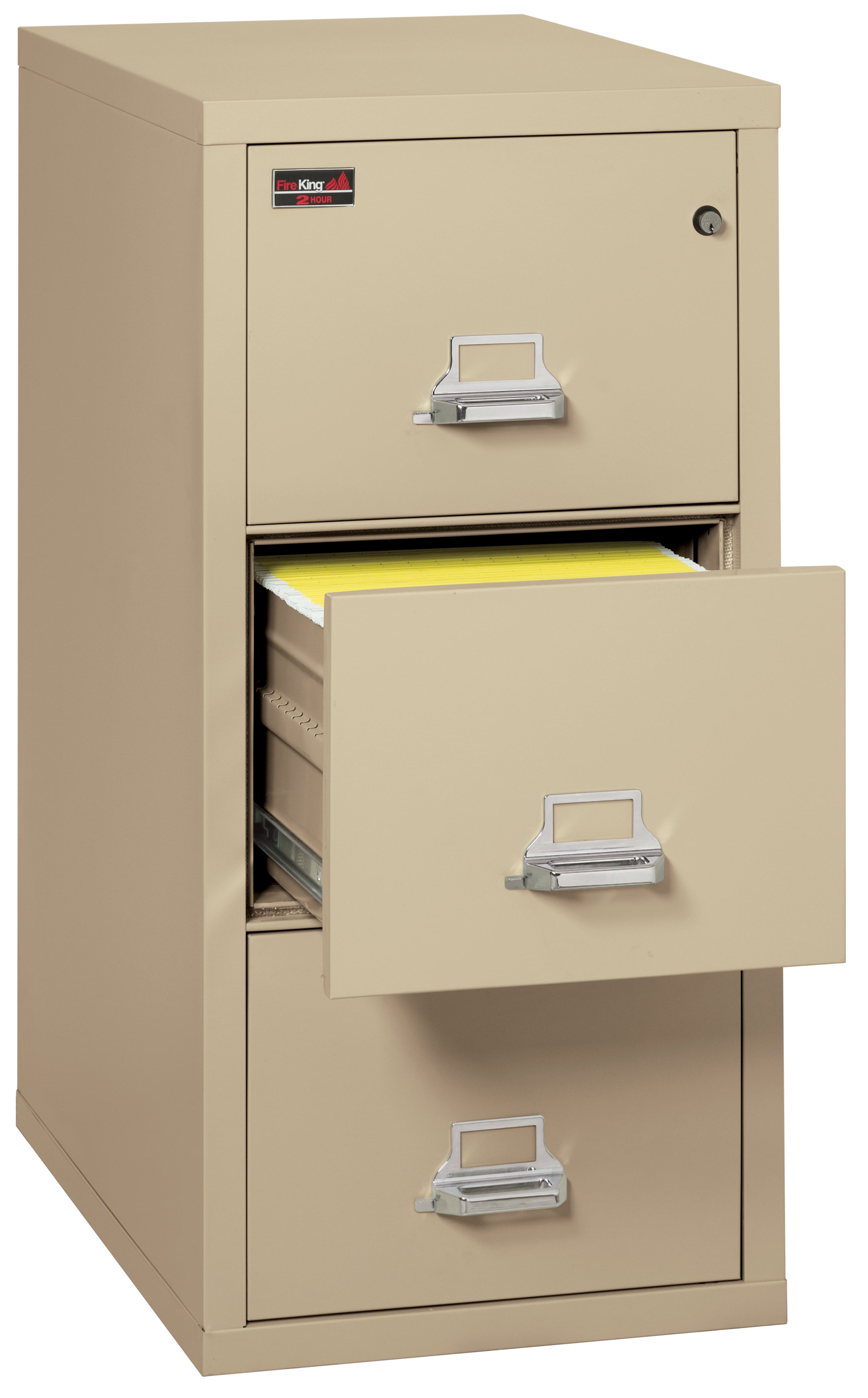 2 Hour Fire Resistant File Cabinet - 3 Drawer Letter 31" depth (Parchment)