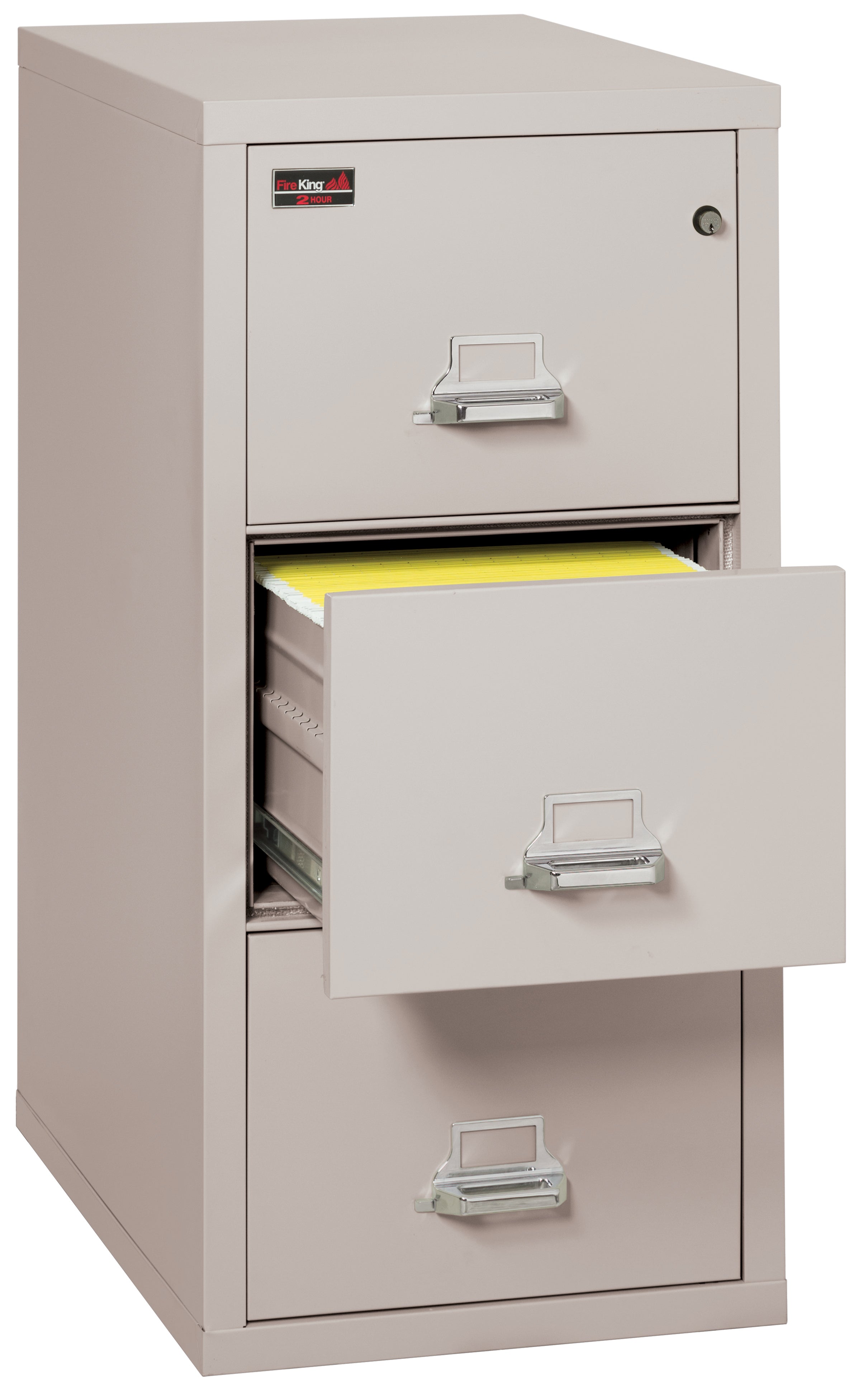 2 Hour Fire Resistant File Cabinet - 3 Drawer Letter 31" depth (Platinum)