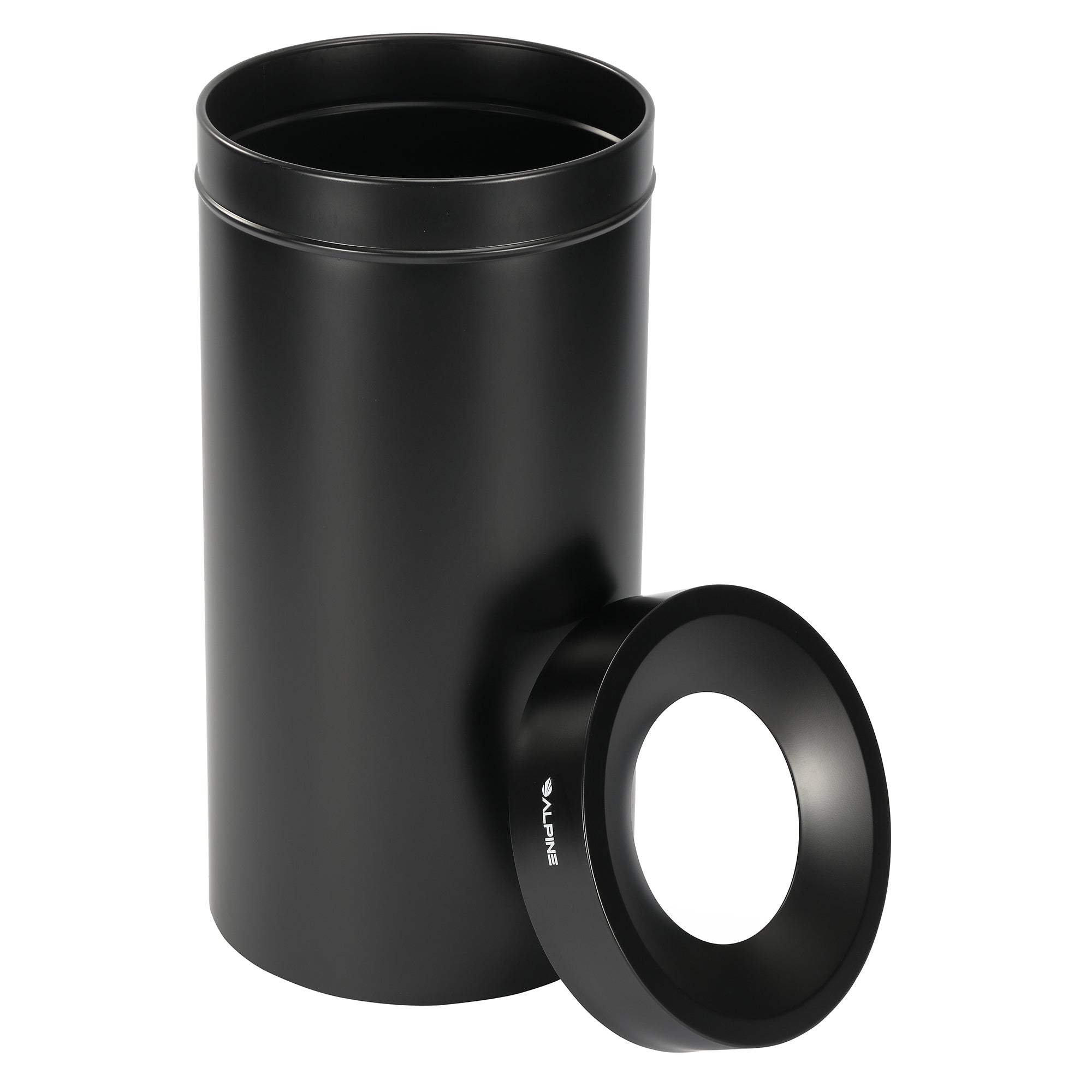 27 Gallon Stainless Steel Trash Can (Black)