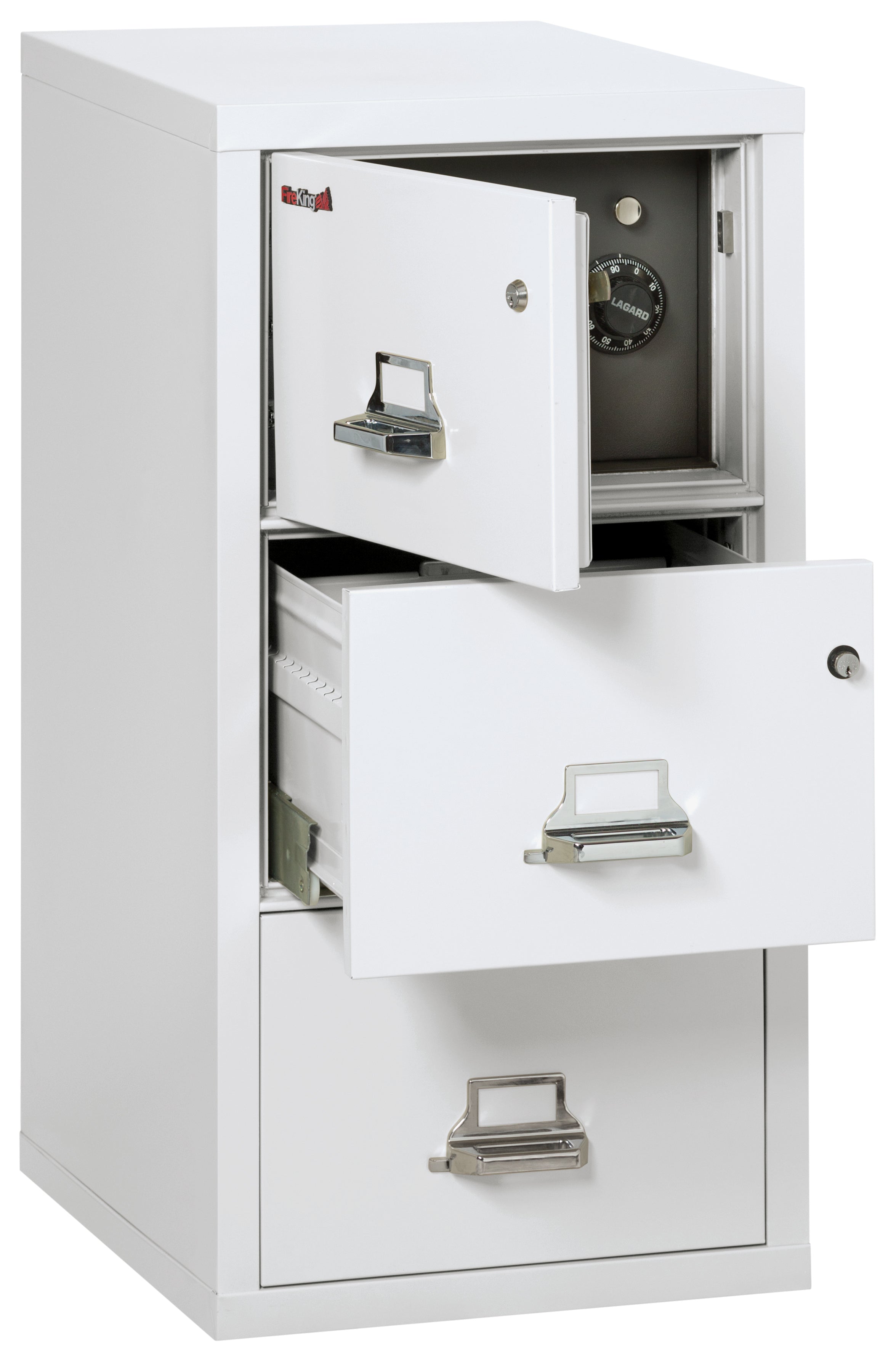 3 Drawer Legal Safe-in-a-File cabinet (Arctic White)