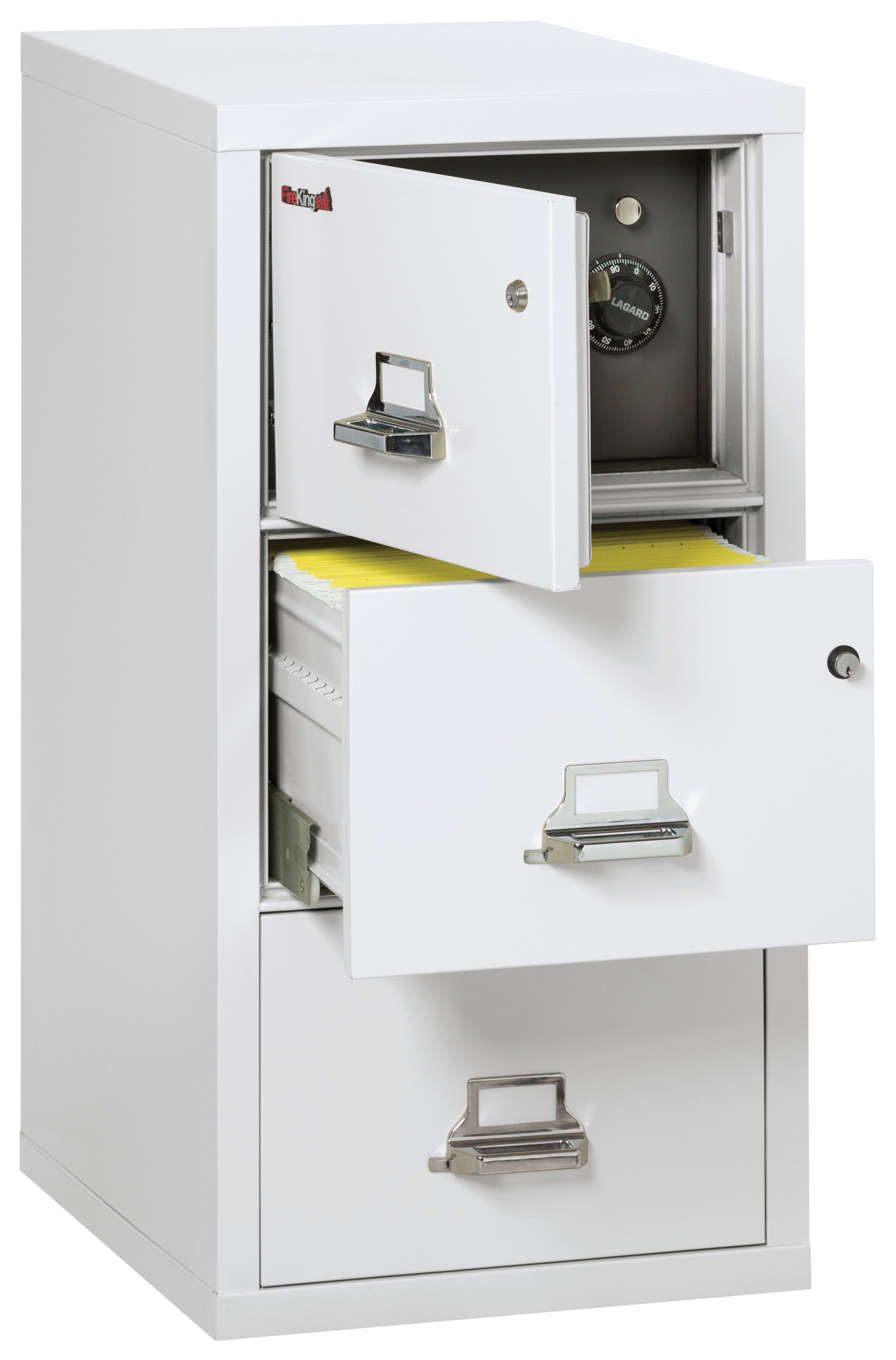 3 Drawer Legal Safe-in-a-File cabinet (Arctic White)