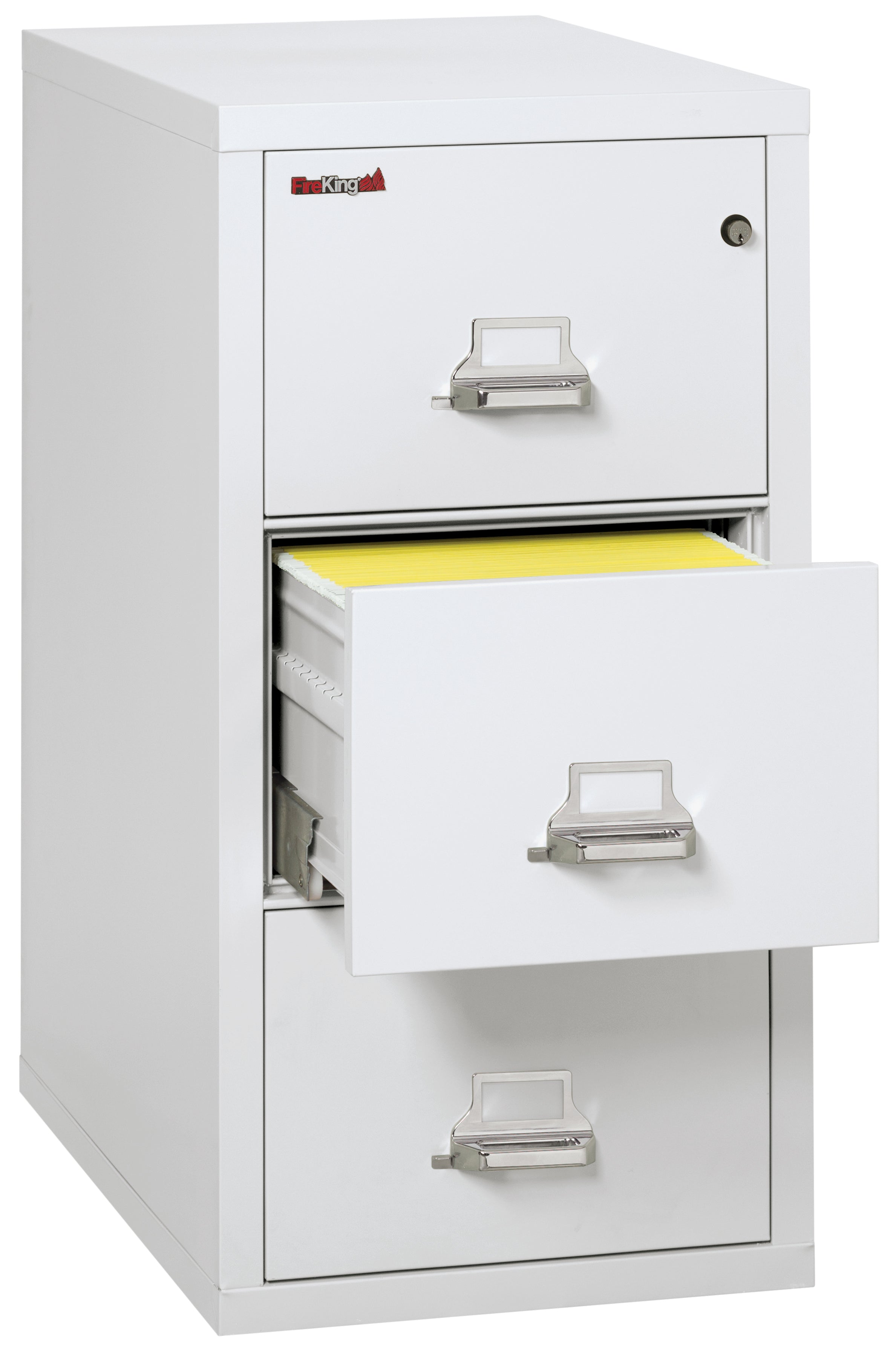 1 Hour Fire Resistant File Cabinet - 3 Drawer Legal 31" depth (Arctic White)