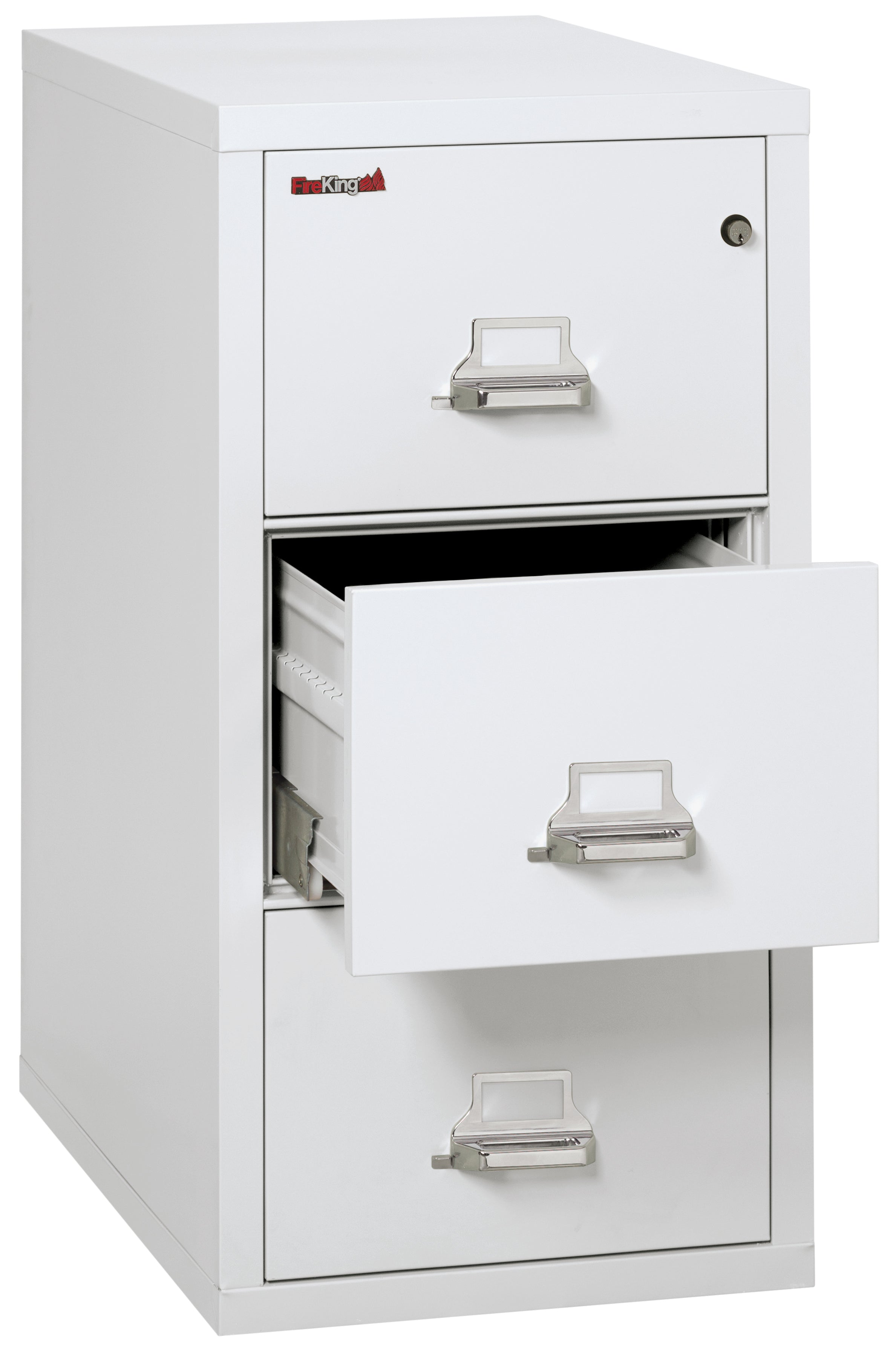 1 Hour Fire Resistant File Cabinet - 3 Drawer Legal 31" depth (Arctic White)