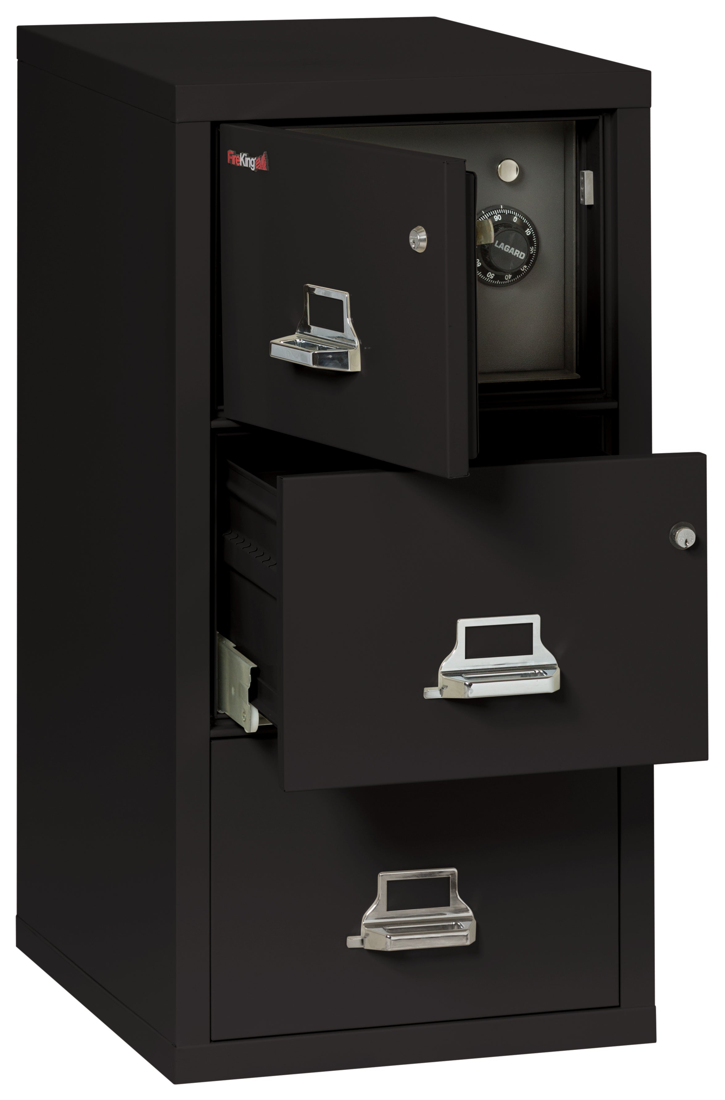 3 Drawer Legal Safe-in-a-File cabinet (Black)