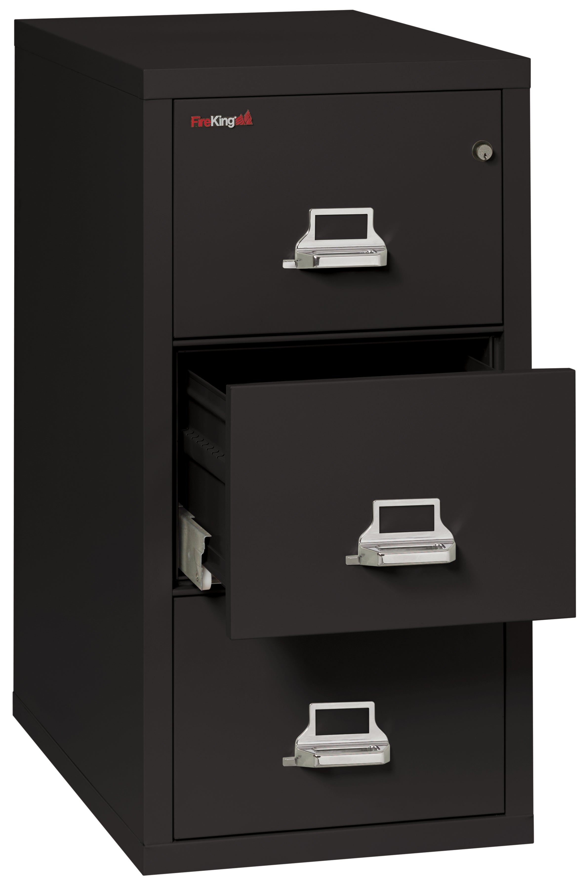 1 Hour Fire Resistant File Cabinet - 3 Drawer Legal 31" depth (Black)