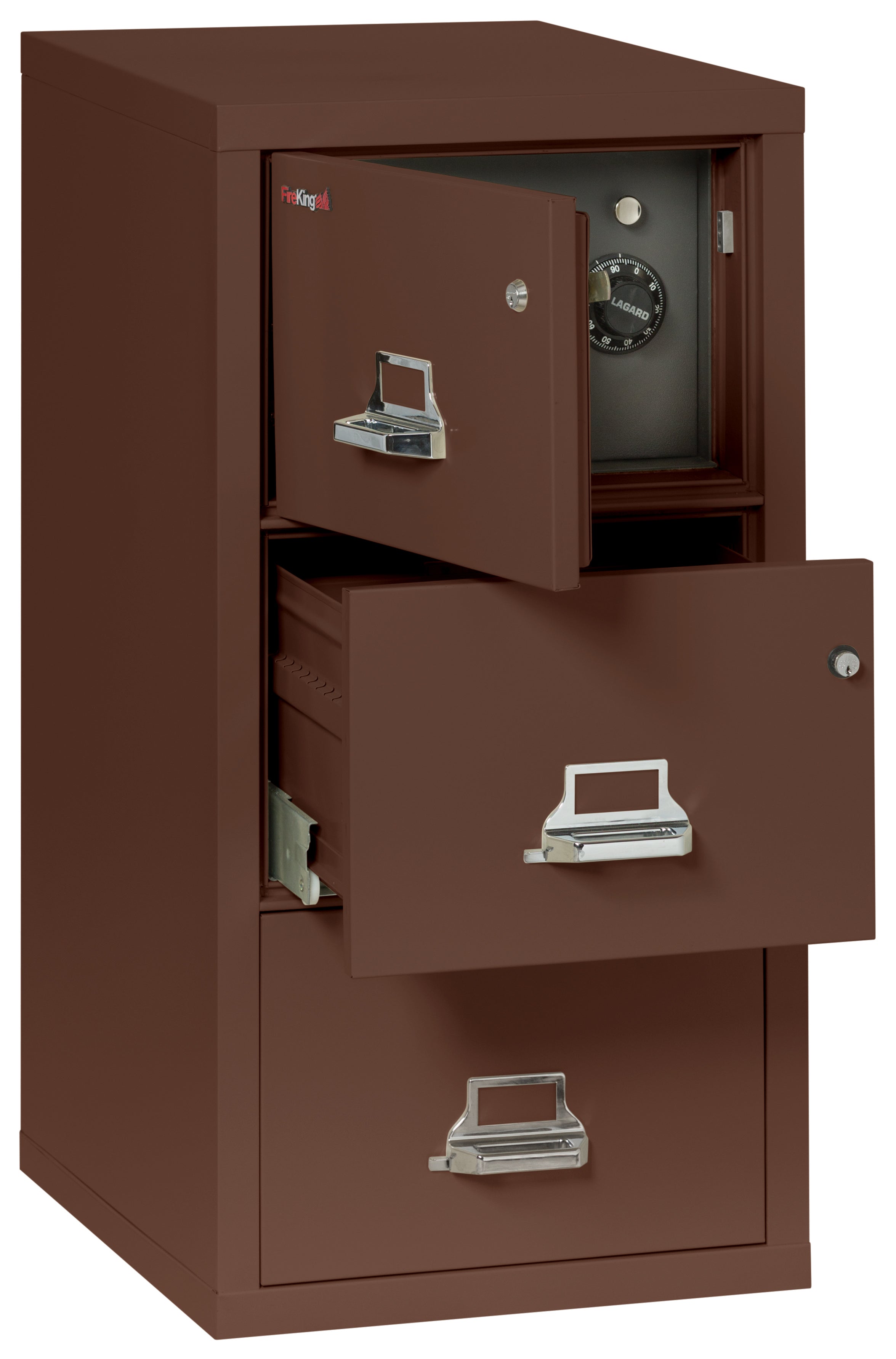 3 Drawer Legal Safe-in-a-File cabinet (Brown)