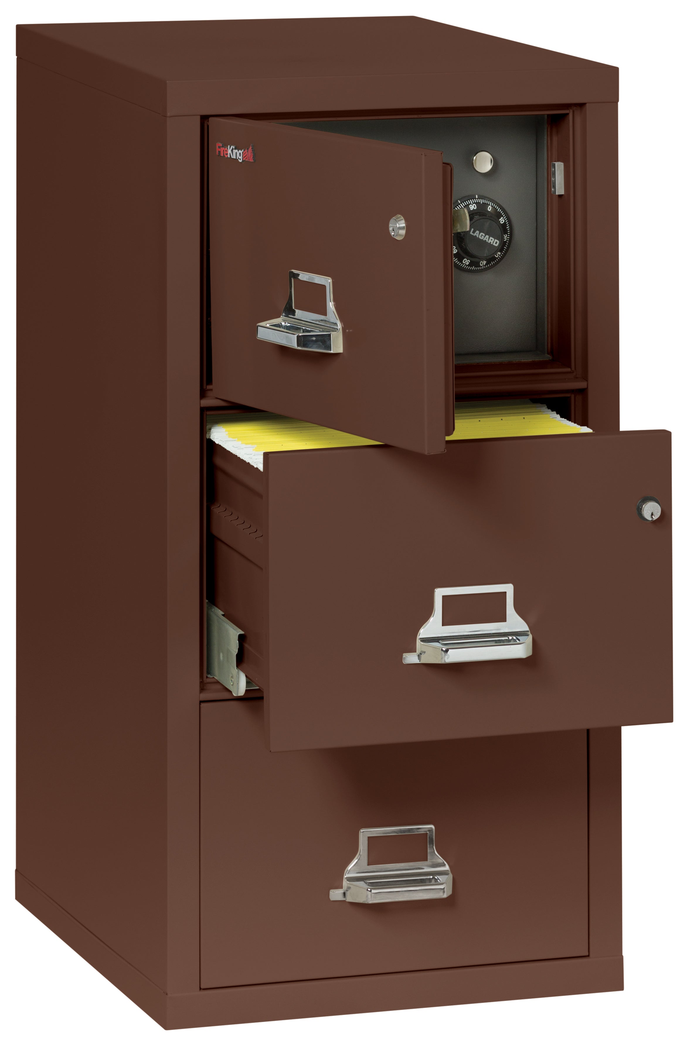 3 Drawer Legal Safe-in-a-File cabinet (Brown)