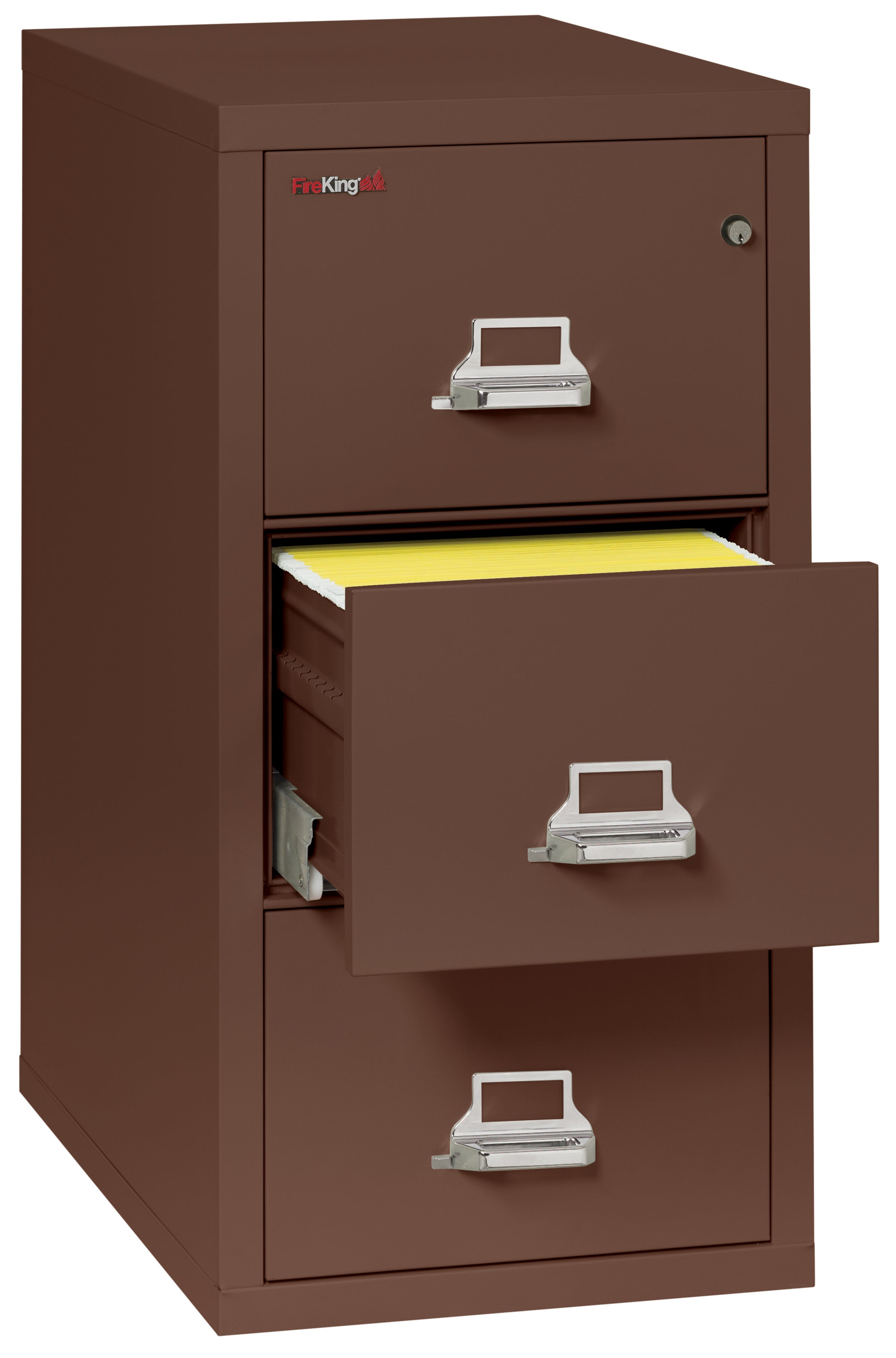 1 Hour Fire Resistant File Cabinet - 3 Drawer Legal 31" depth (Brown)