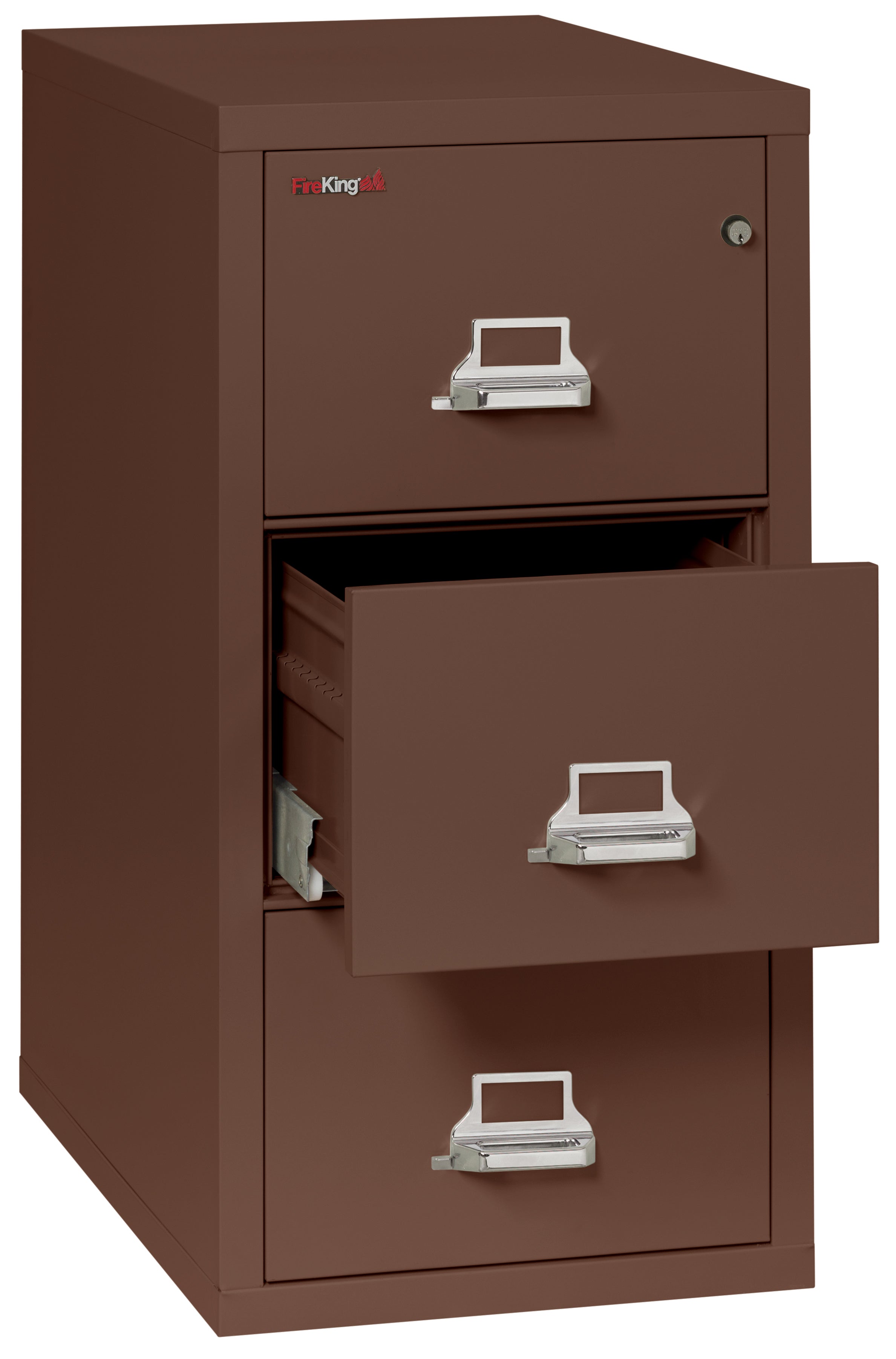 1 Hour Fire Resistant File Cabinet - 3 Drawer Legal 31" depth (Brown)