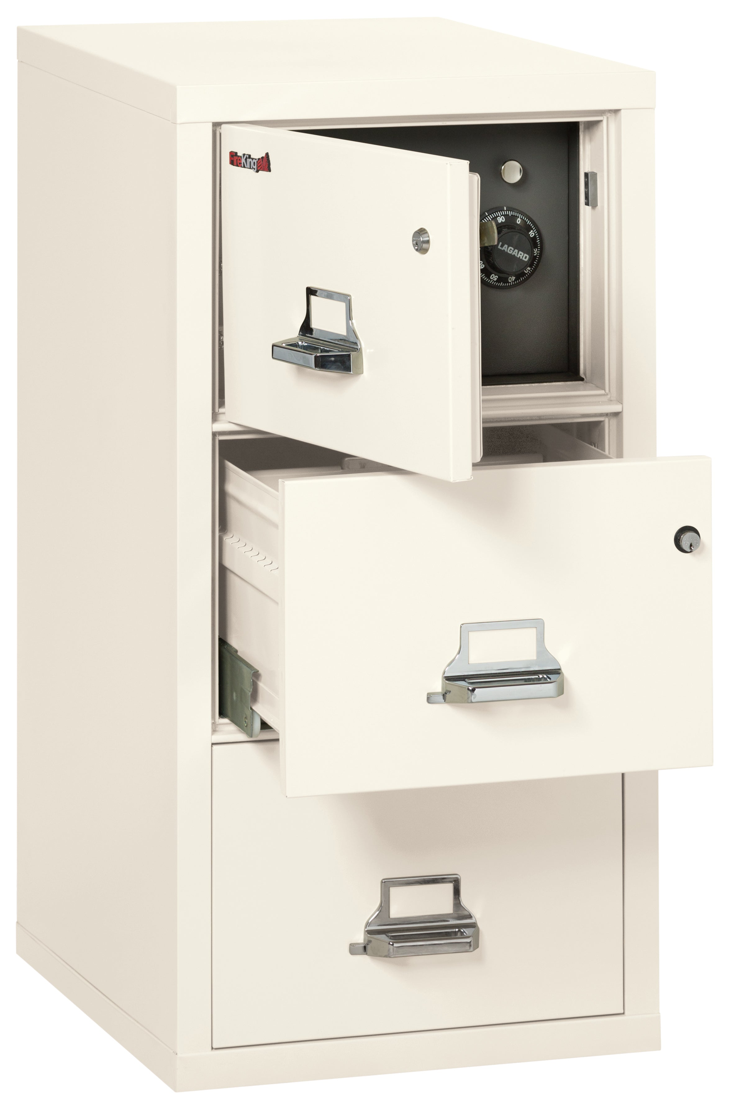 3 Drawer Legal Safe-in-a-File cabinet (Ivory White)