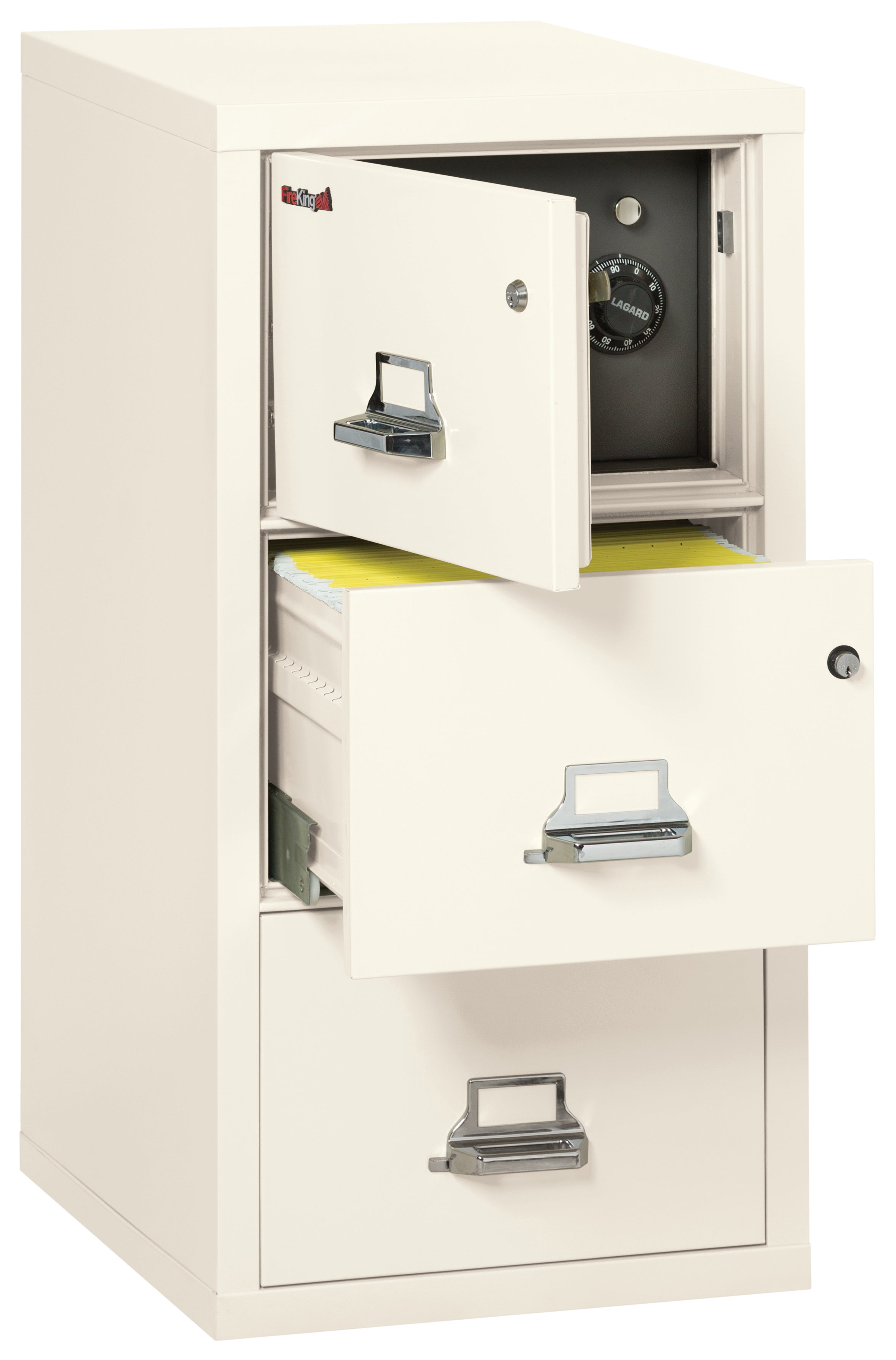 3 Drawer Legal Safe-in-a-File cabinet (Ivory White)