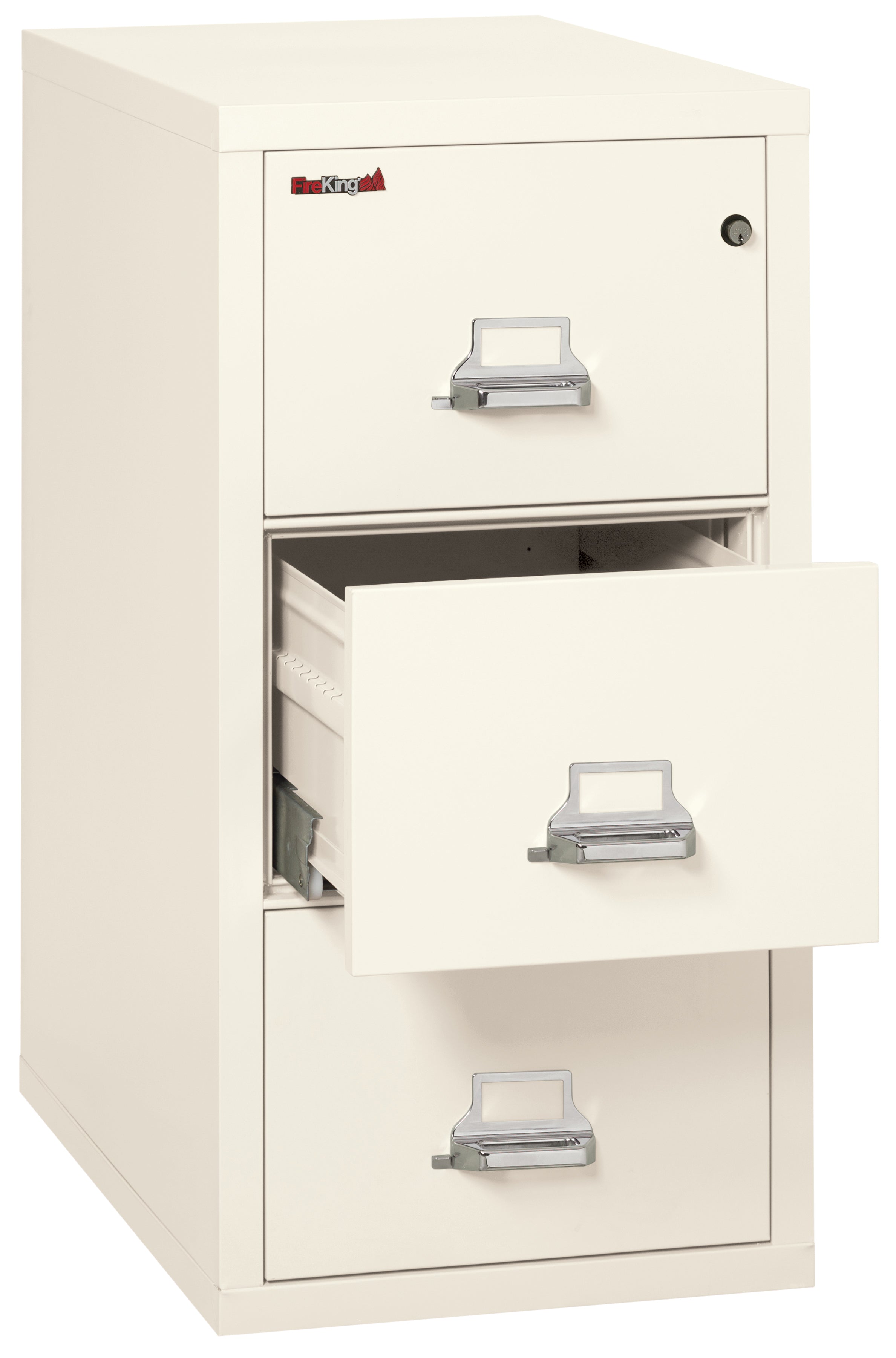1 Hour Fire Resistant File Cabinet - 3 Drawer Legal 31" depth (Ivory White)