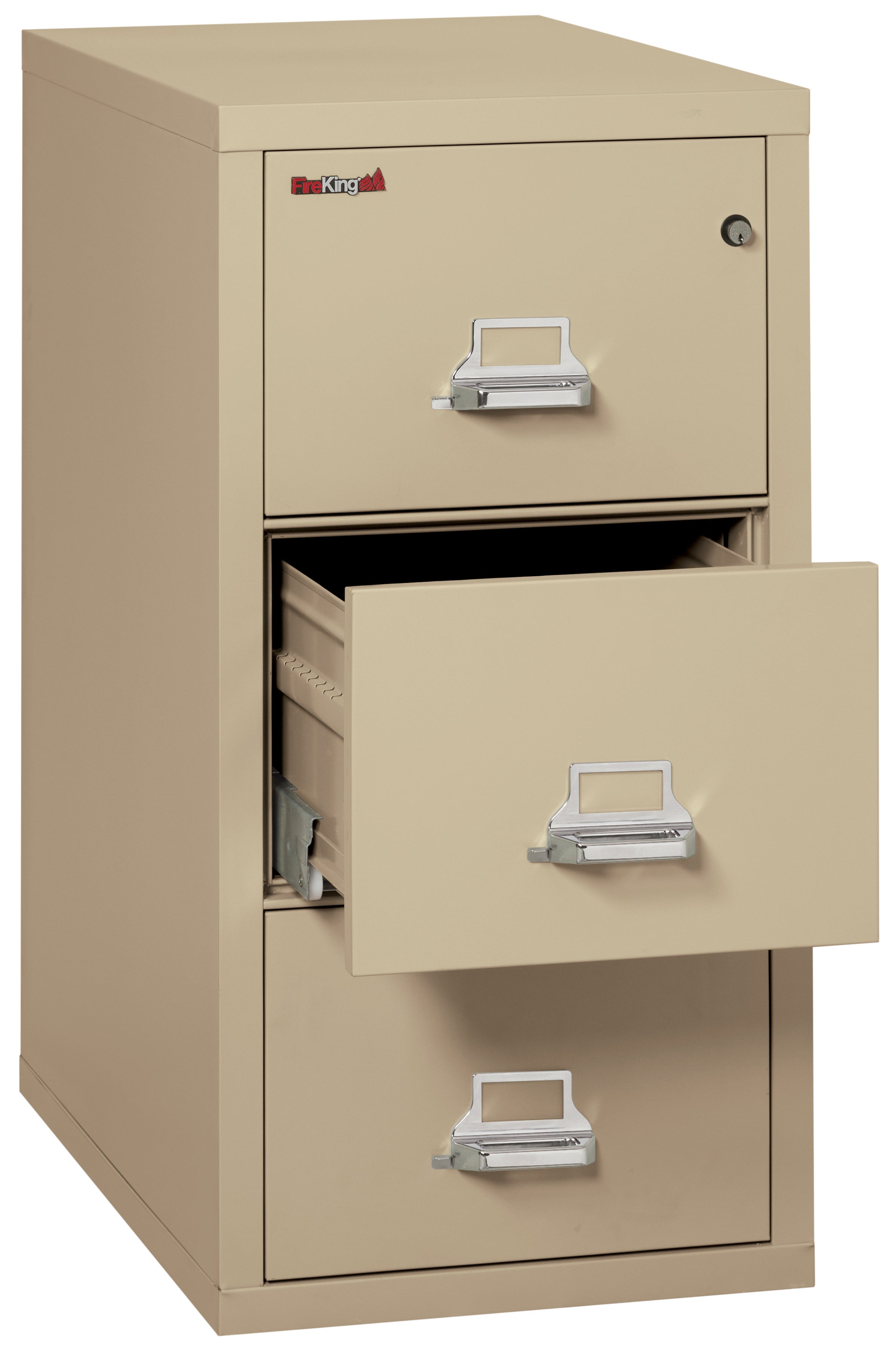 1 Hour Fire Resistant File Cabinet - 3 Drawer Legal 31" depth (Parchment)