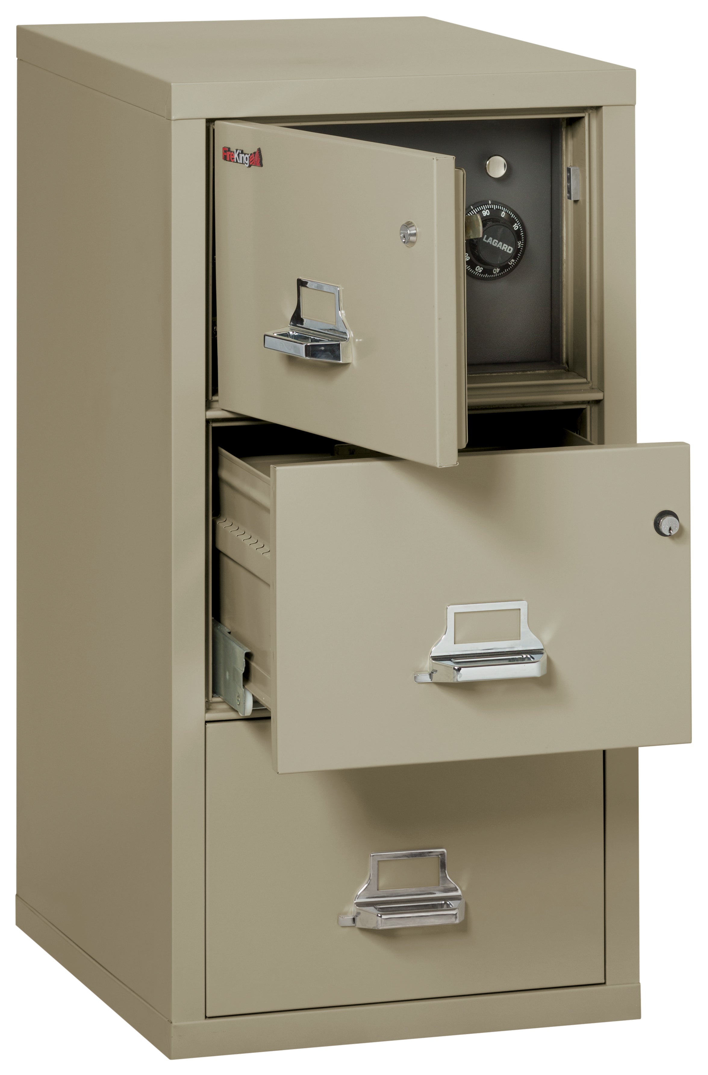 3 Drawer Legal Safe-in-a-File cabinet (Pewter)