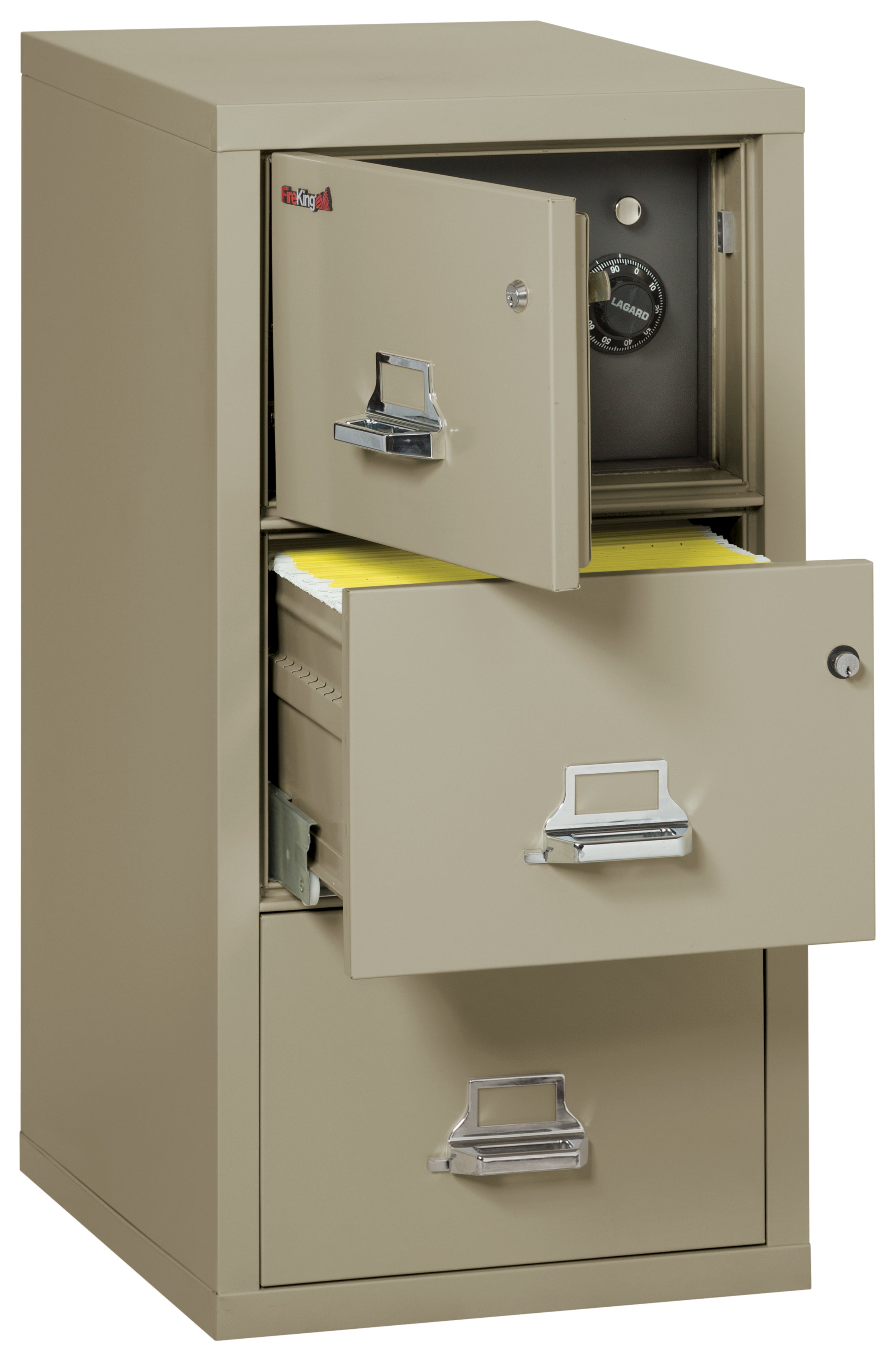 3 Drawer Legal Safe-in-a-File cabinet (Pewter)