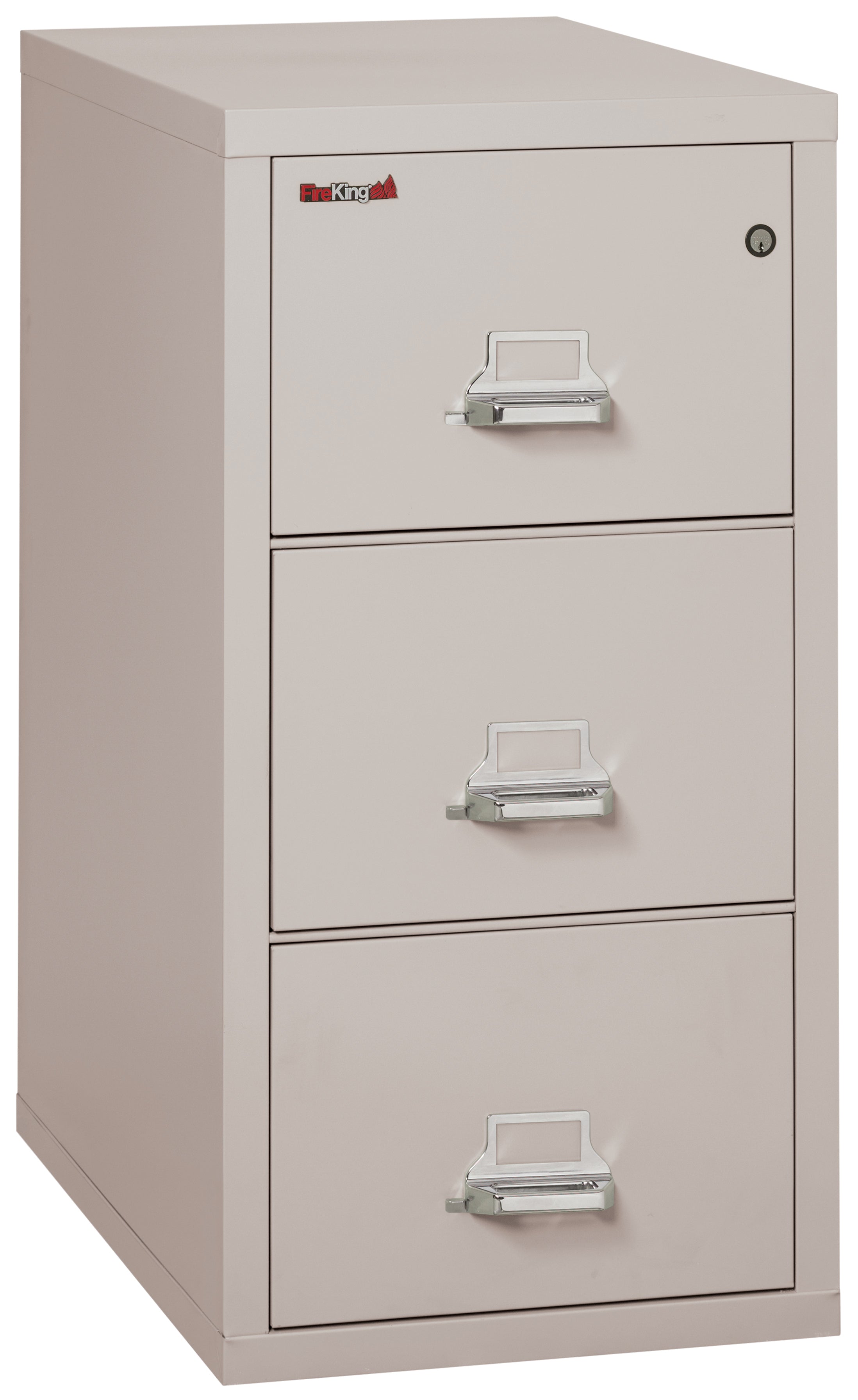 1 Hour Fire Resistant File Cabinet - 3 Drawer Legal 31" depth (Platinum)