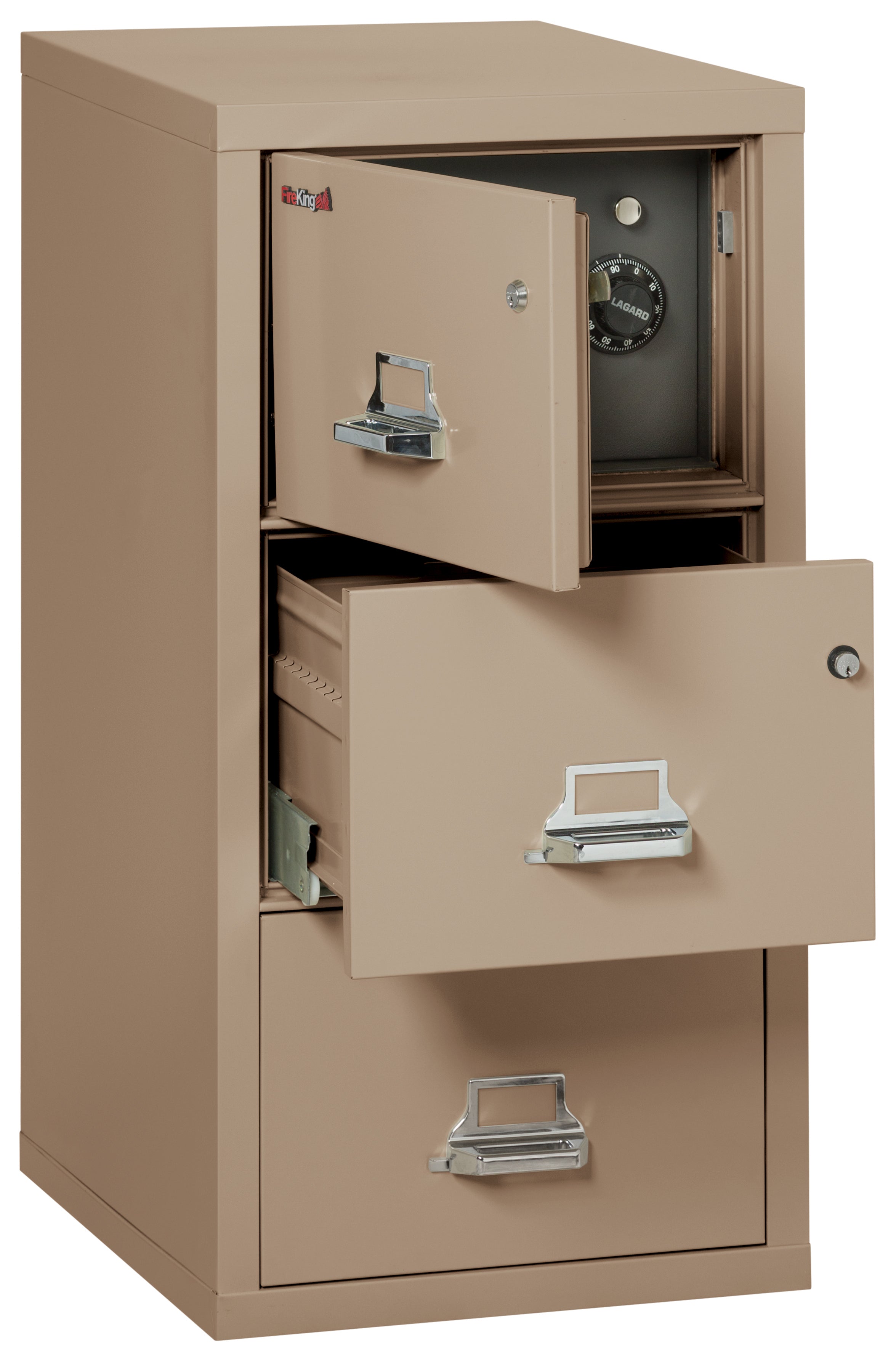 3 Drawer Legal Safe-in-a-File cabinet (Taupe)