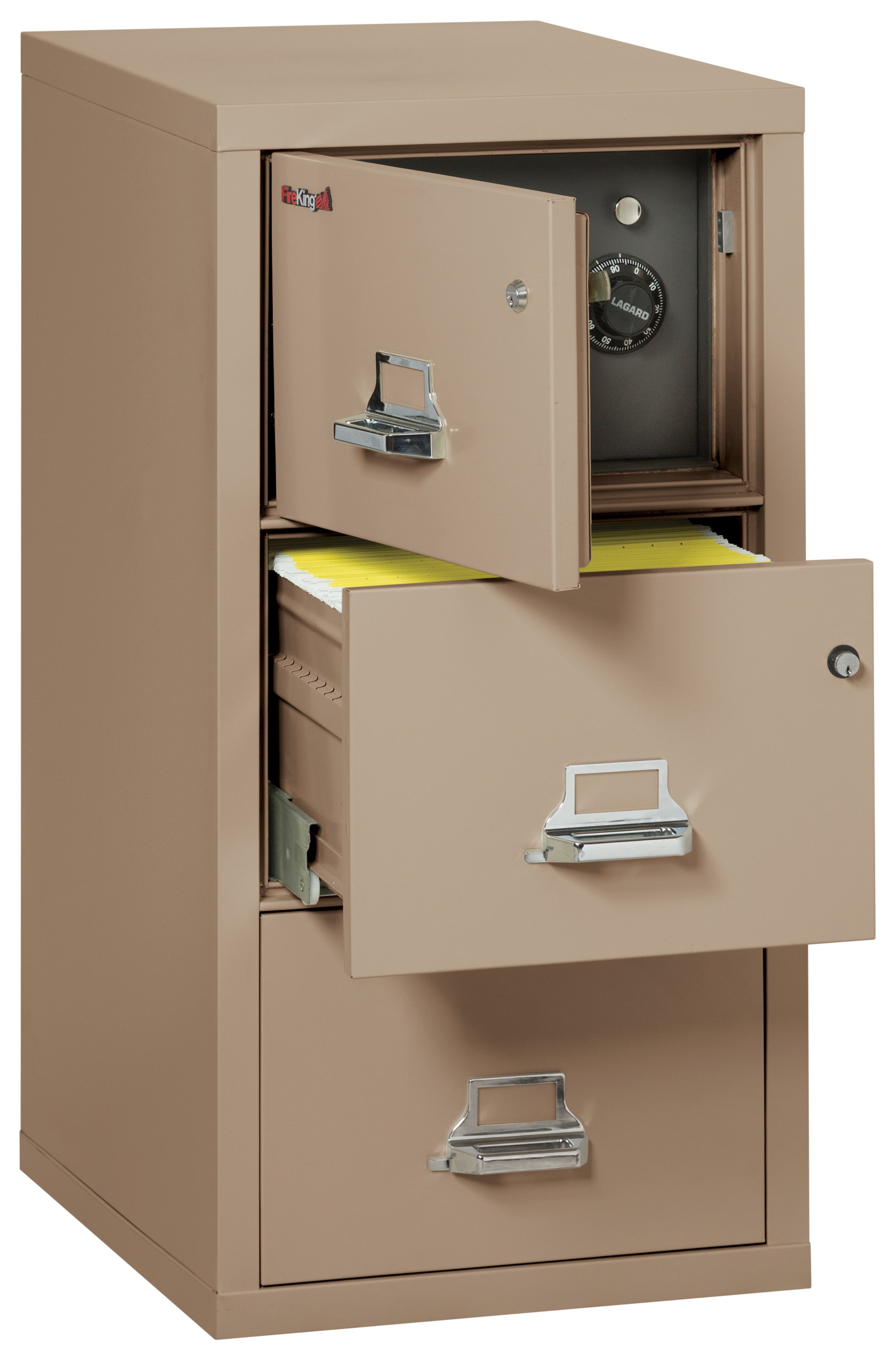 3 Drawer Legal Safe-in-a-File cabinet (Taupe)