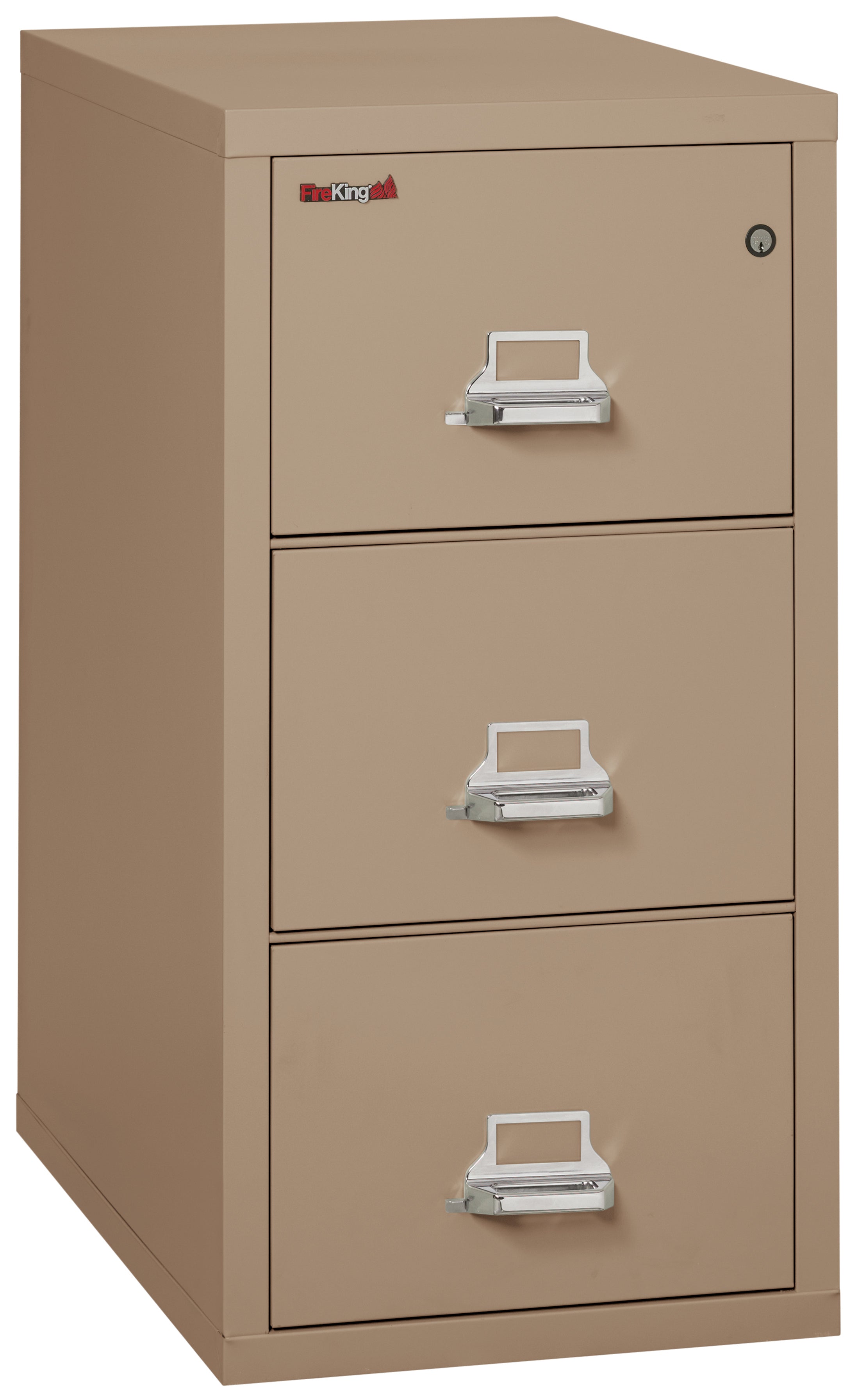 1 Hour Fire Resistant File Cabinet - 3 Drawer Legal 31" depth (Taupe)