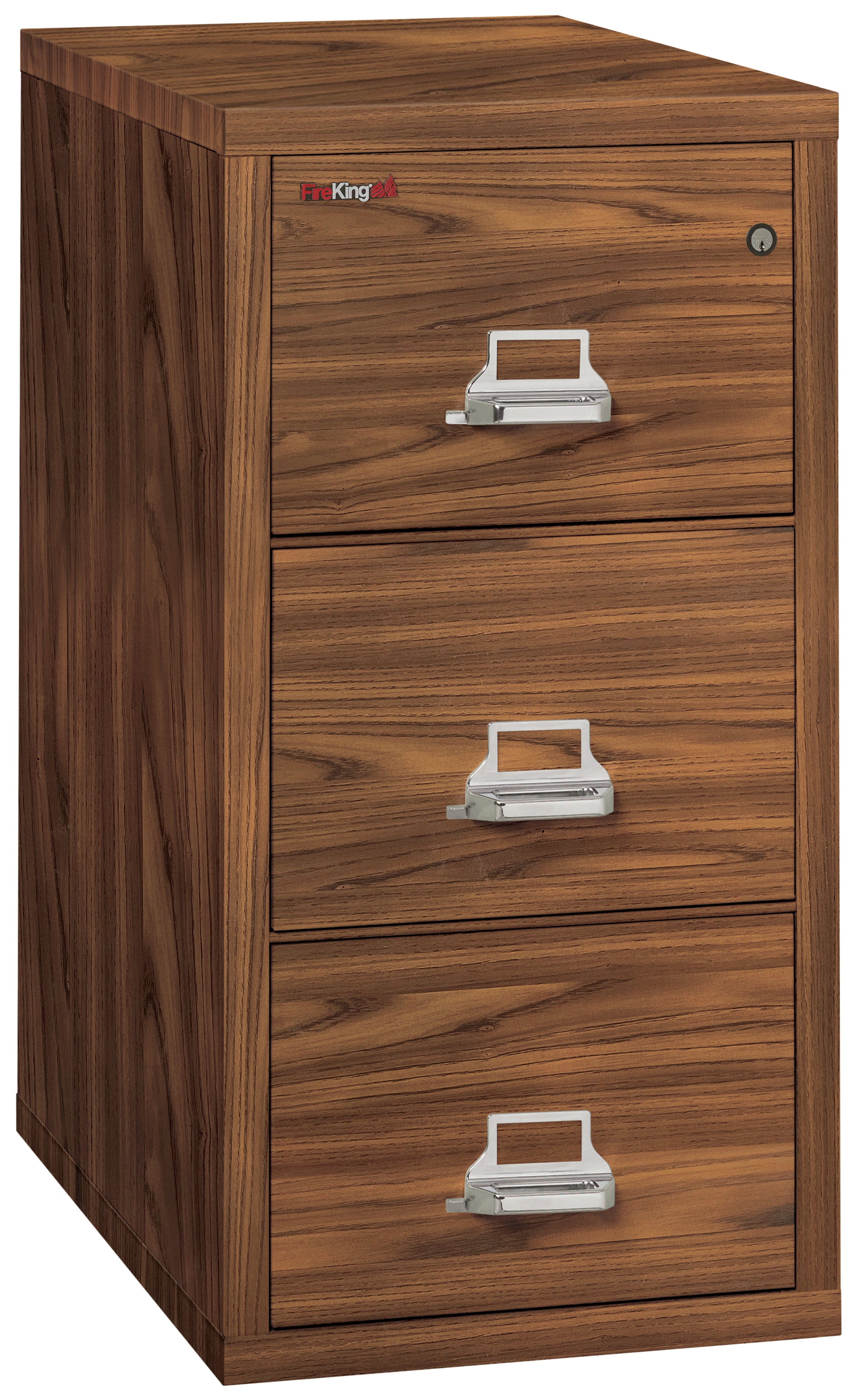 1 Hour Fire Resistant File Cabinet - 3 Drawer Legal 31" depth (Light Chestnut)