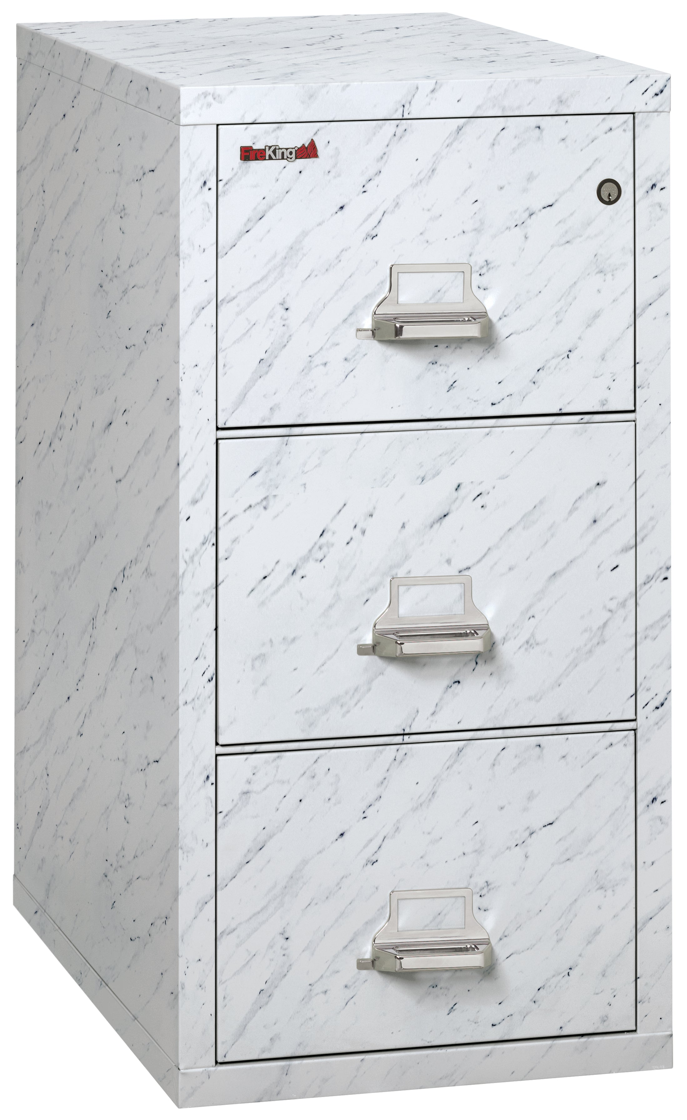 1 Hour Fire Resistant File Cabinet - 3 Drawer Legal 31" depth (Calcutta Marble)