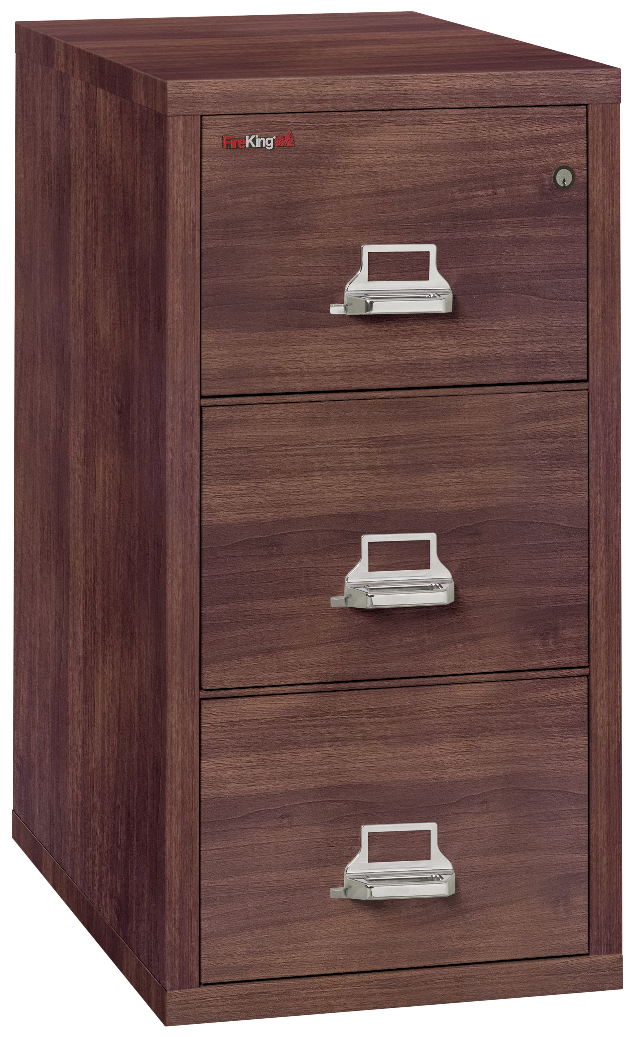 1 Hour Fire Resistant File Cabinet - 3 Drawer Legal 31" depth (Light Walnut)