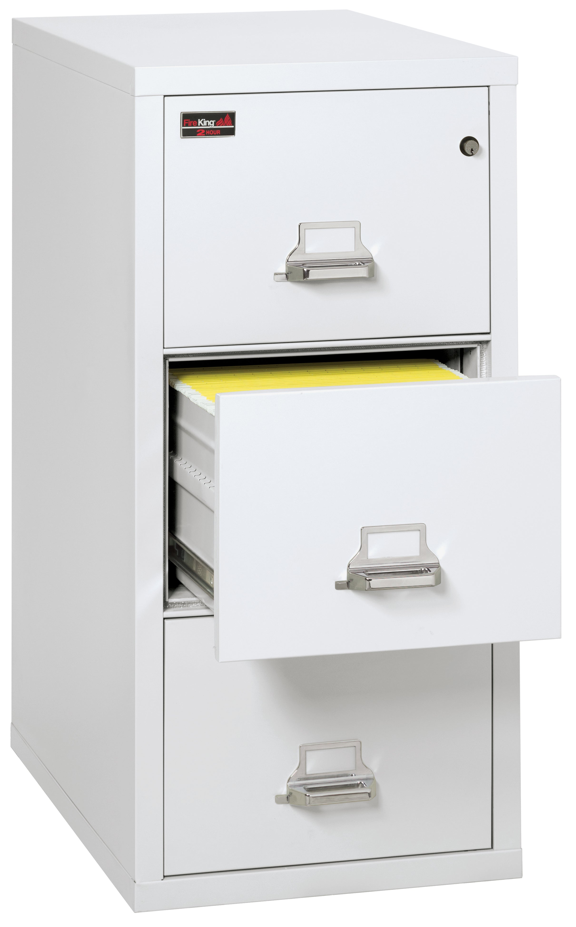 2 Hour Fire Resistant File Cabinet - 2 Drawer Legal 32" depth (Arctic White)